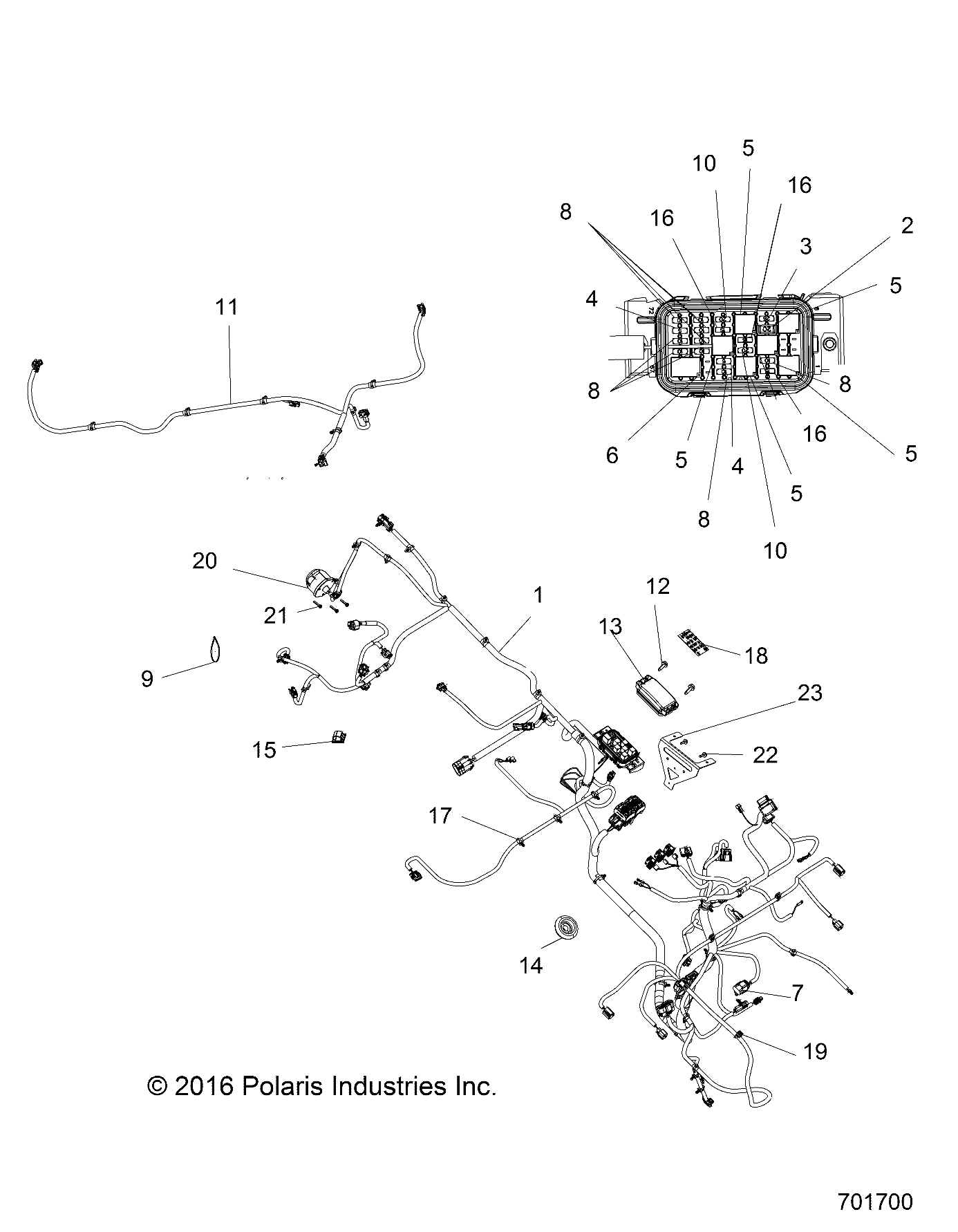 ELECTRICAL, WIRE HARNESSES - R17RME57F1/S57C1/F1/CK/E1/EK/T57C1/E1/A57F1 (701700)