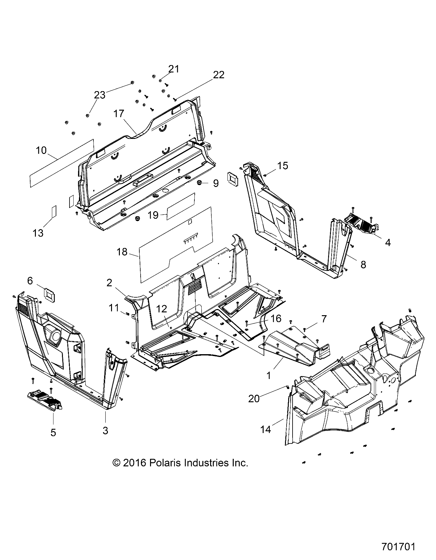 BODY, FLOOR and FENDERS - R17RME57F1/S57C1/F1/CK/E1/EK/T57C1/E1/A57F1 (701701)