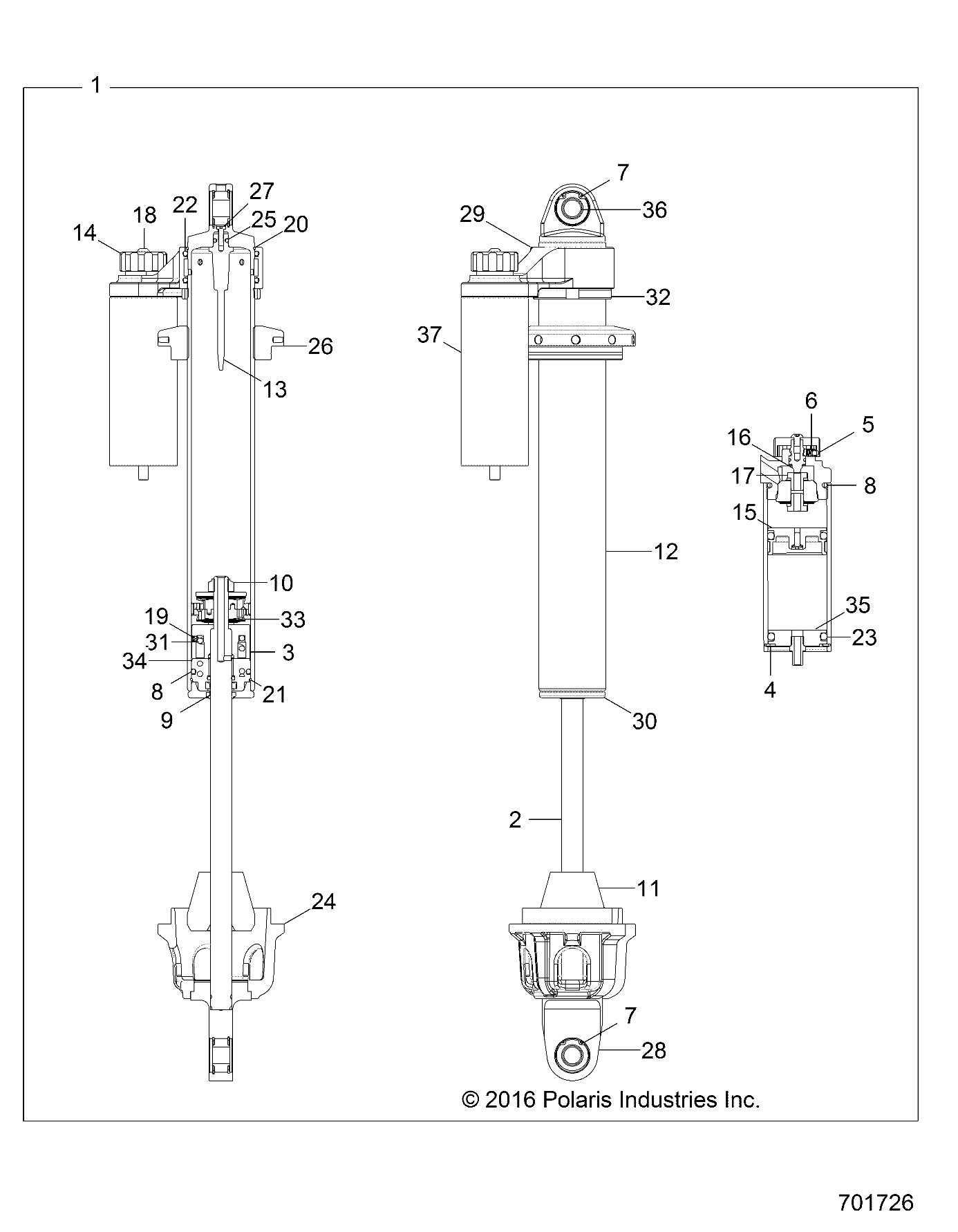 SUSPENSION, FRONT SHOCK INTERNALS - Z17VD_99AB/AK/AM/AW/LW/AZ/AP (701726)