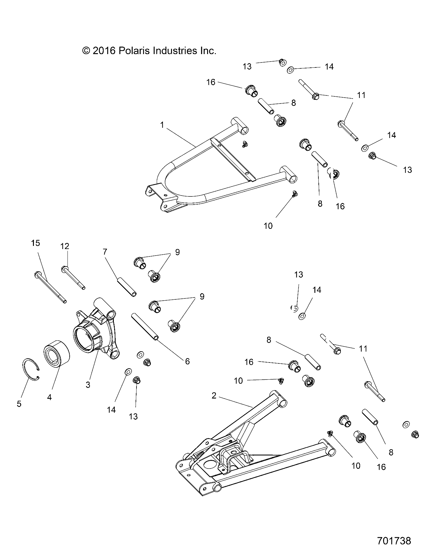 SUSPENSION, REAR - R17RTE87FU/F1/S87CU/C1/FU/F1 (701738)