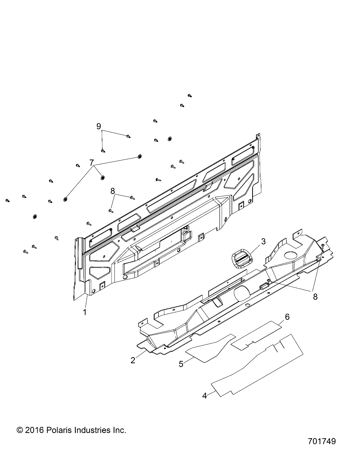 BODY, CLOSEOFF, REAR - R17B1PD1AA/2P (701749)