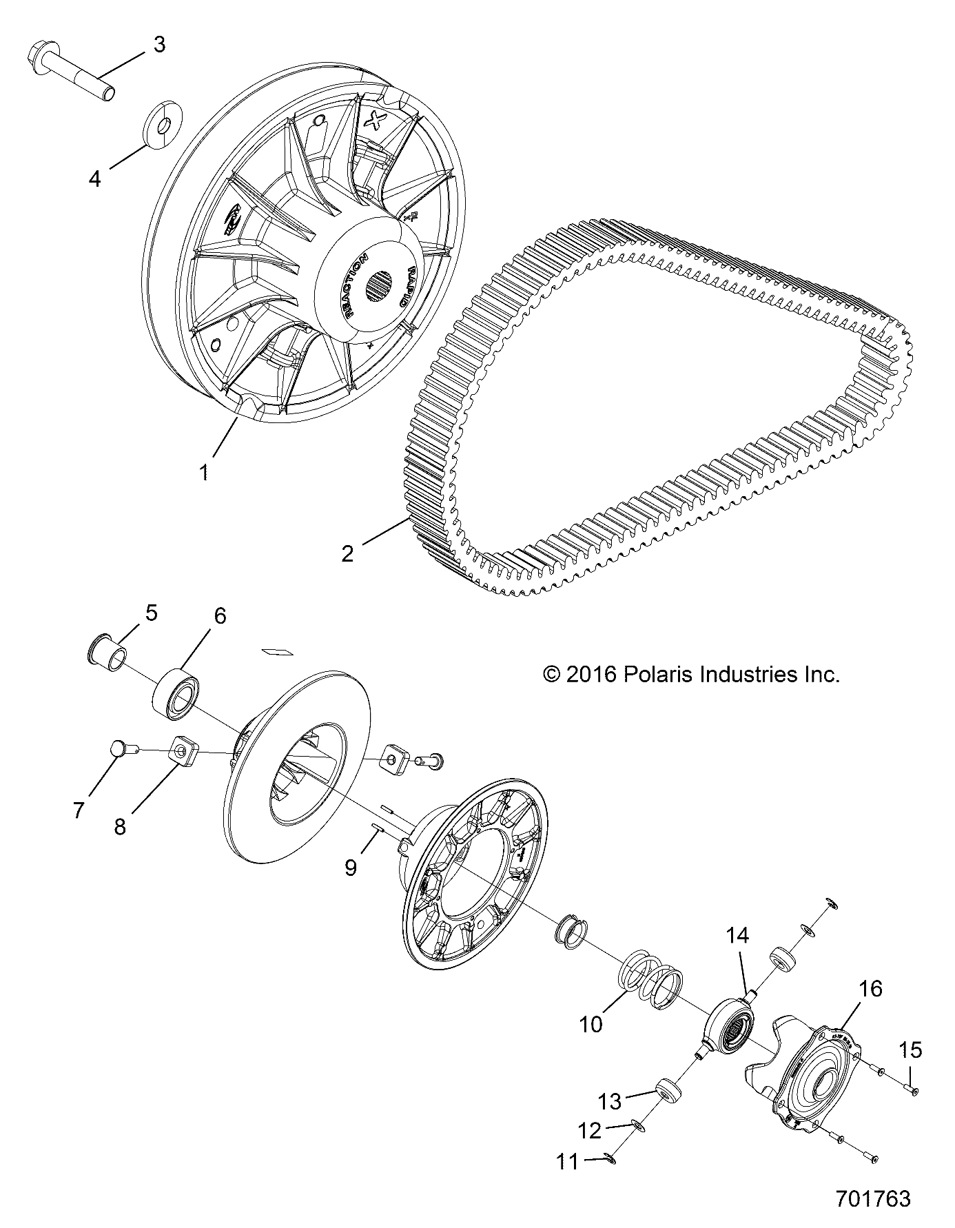 DRIVE TRAIN, SECONDARY CLUTCH - R17RT_99 ALL OPTIONS (701763)