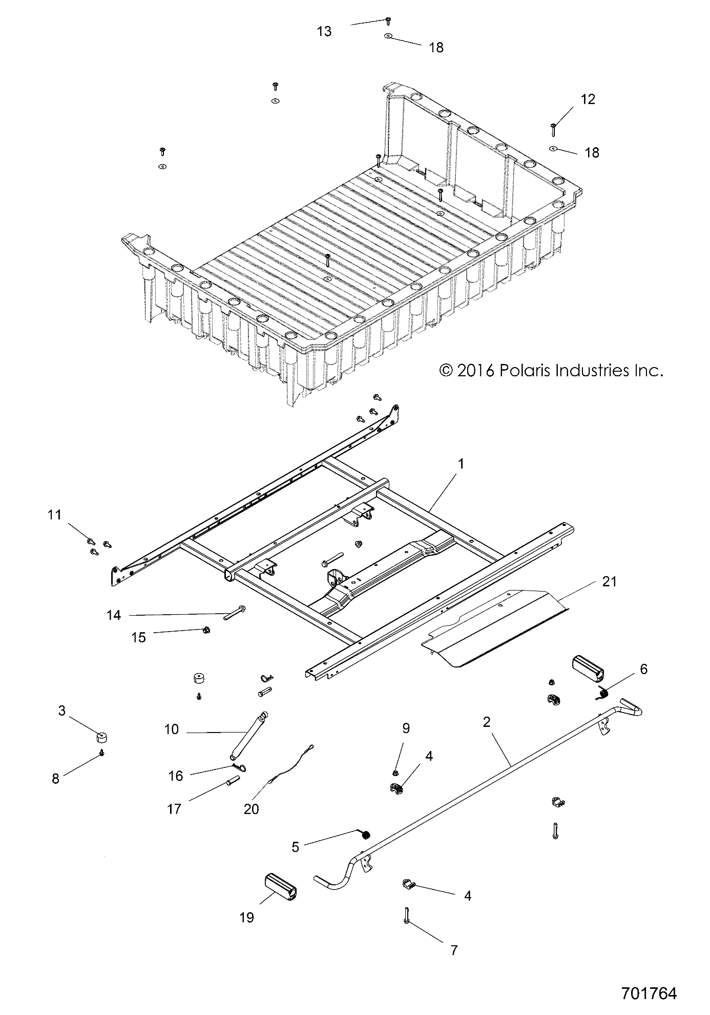 BODY, BOX MOUNTING and LATCH - R17RV_99 ALL OPTIONS (701764)