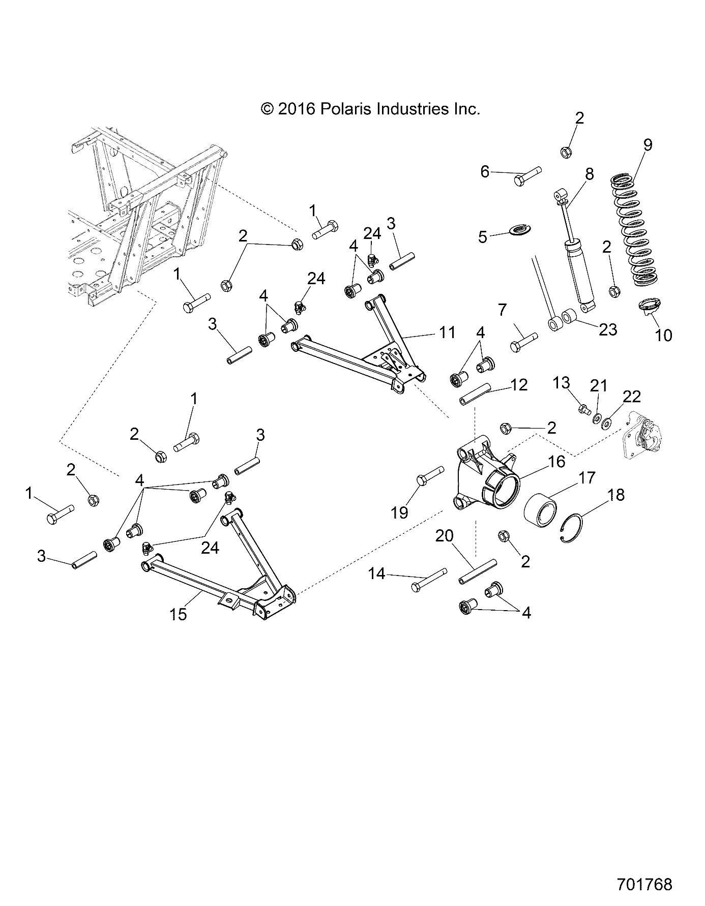 SUSPENSION, REAR - R17RMAL4G9 (701768)