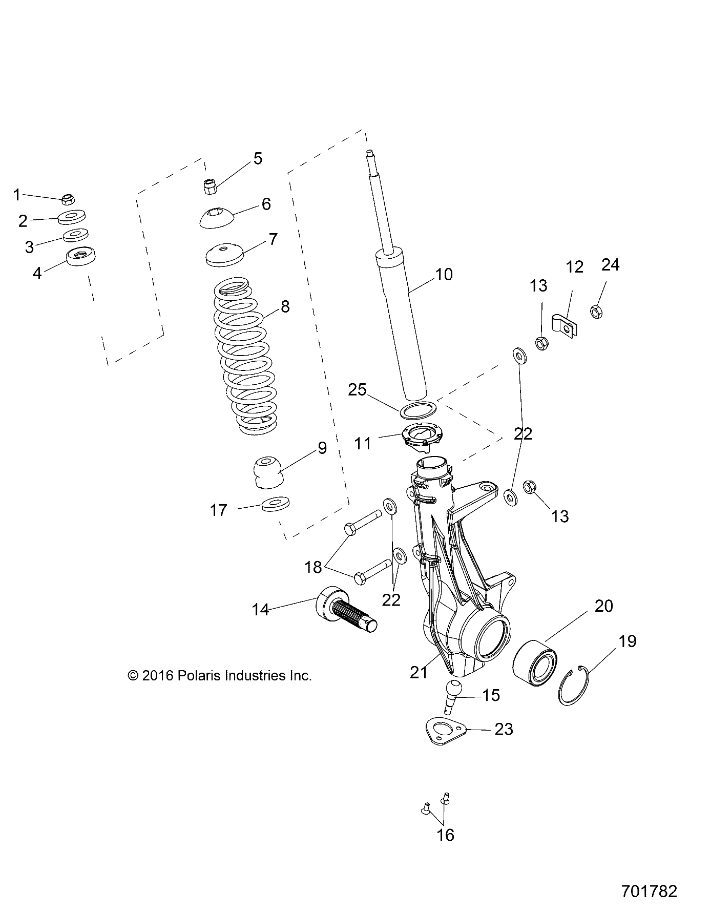 SUSPENSION, FRONT STRUT - R18RM250B1 (701782)