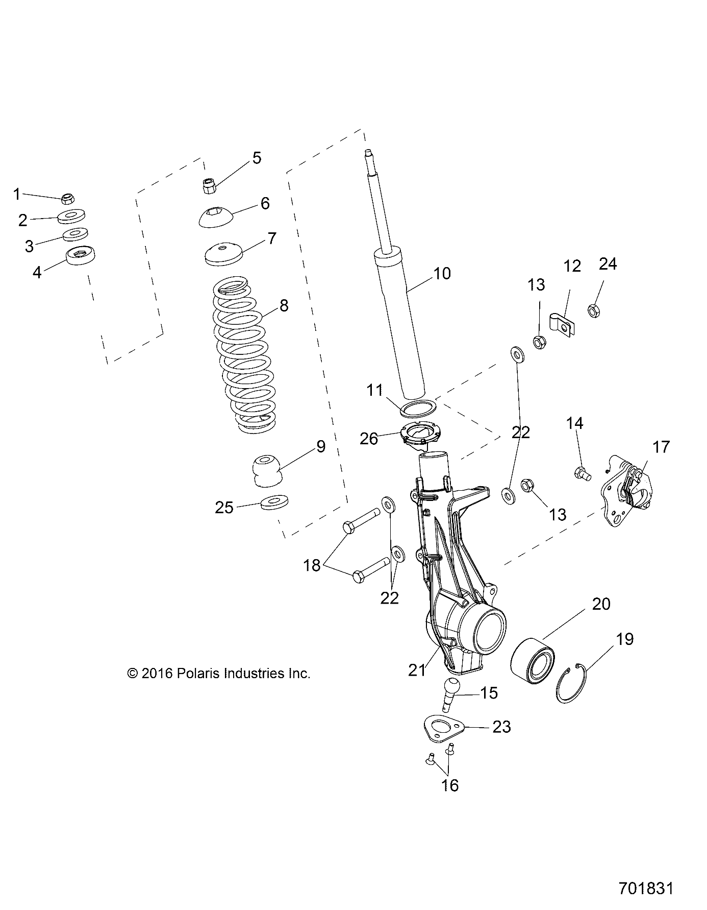 SUSPENSION, FRONT STRUT - R17RMA57A1/A9/E57AK (701831)