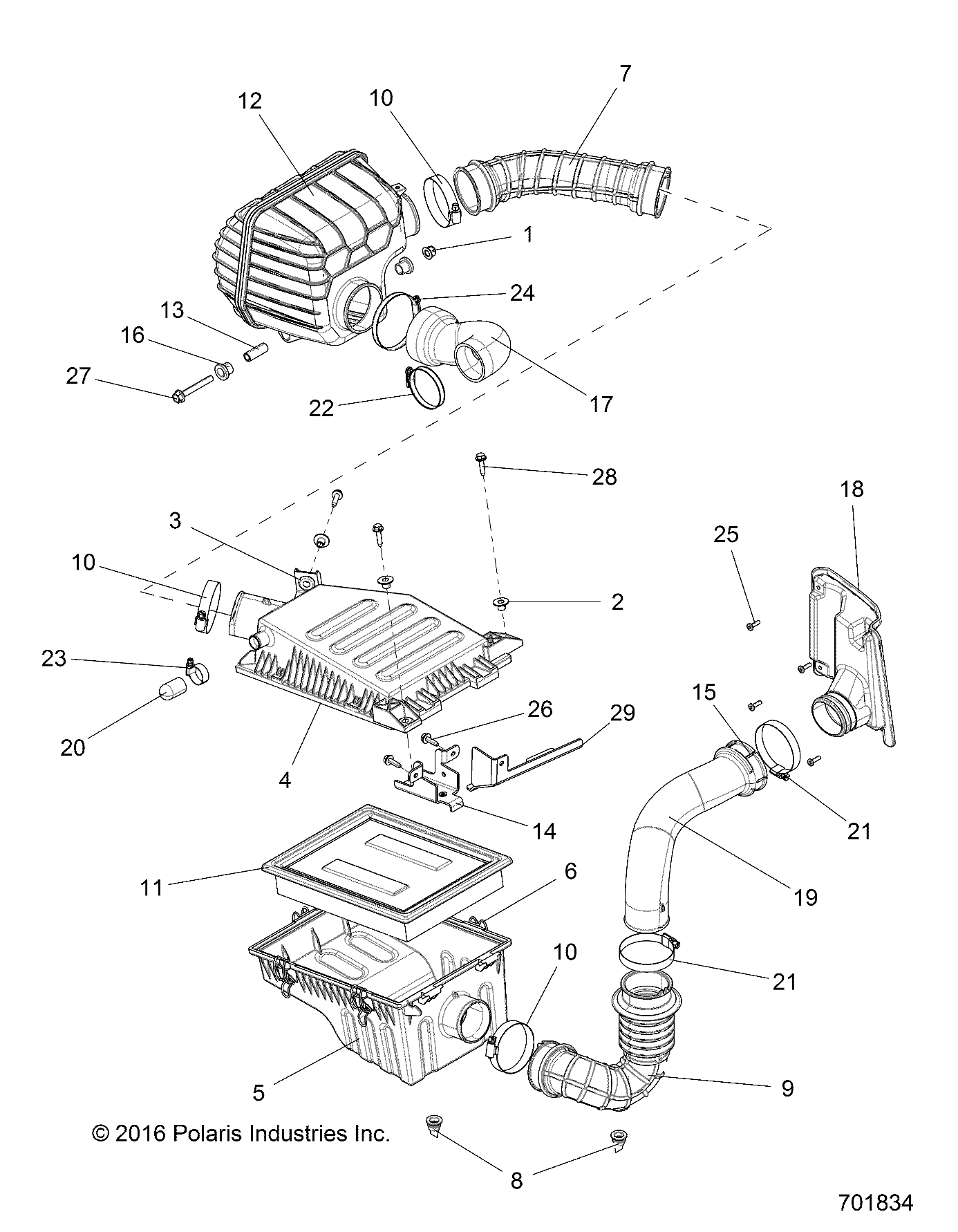 ENGINE, AIR INTAKE - R18RTED1F1/SD1C1 (701834)