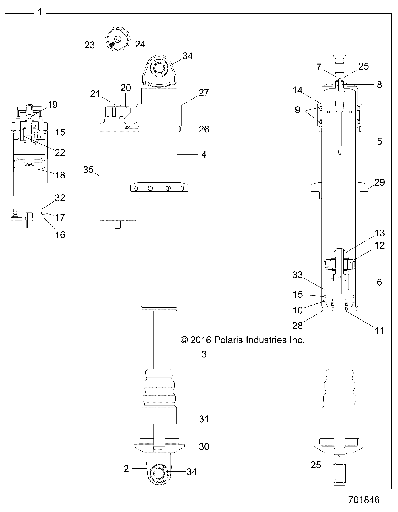 SUSPENSION, REAR SHOCK INTERNALS - Z17VBE99AR/AL/AE (701846)