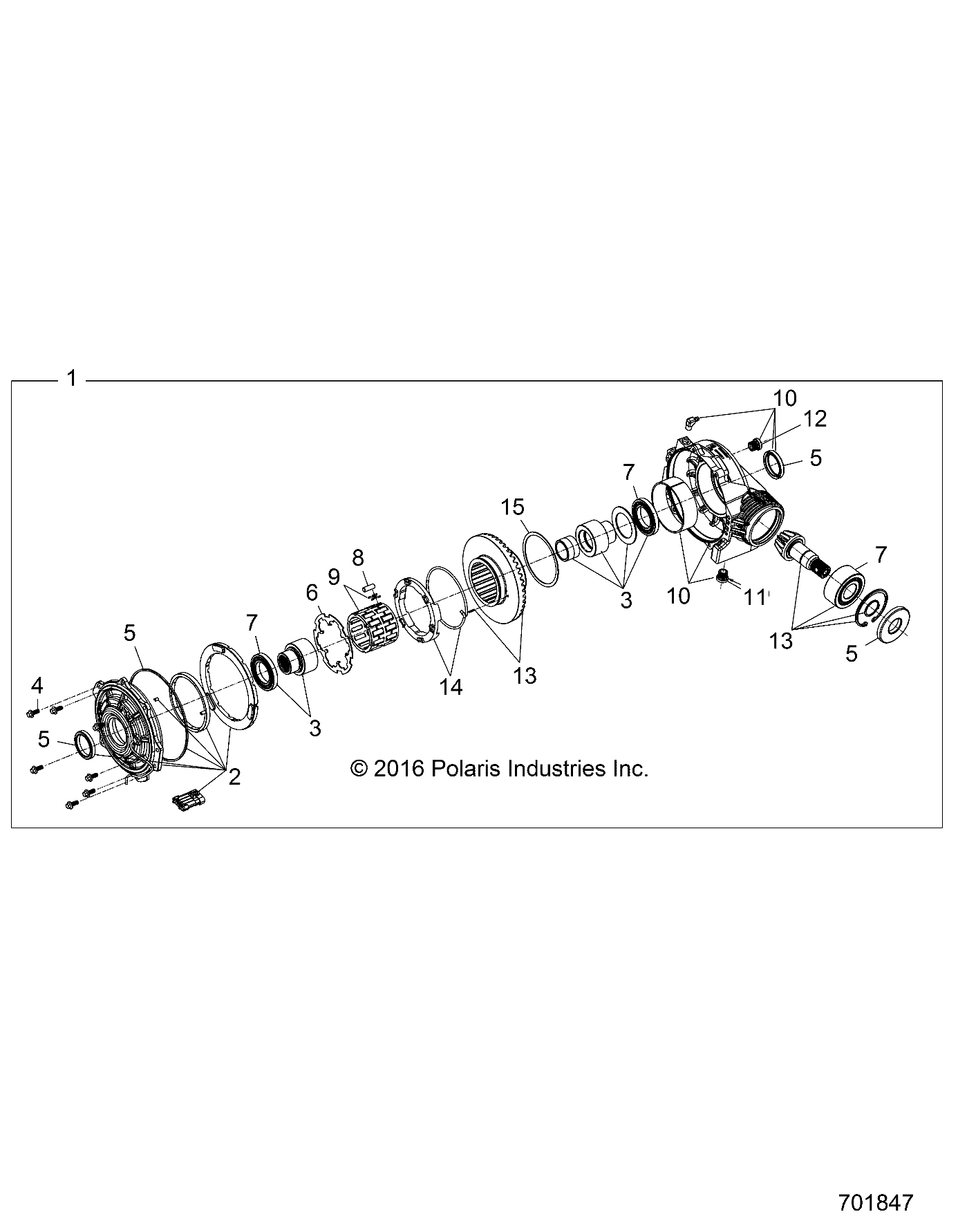 DRIVE TRAIN, FRONT GEARCASE (FROM 10/3/16) - Z17VDR99AZ /M99AB (701847)