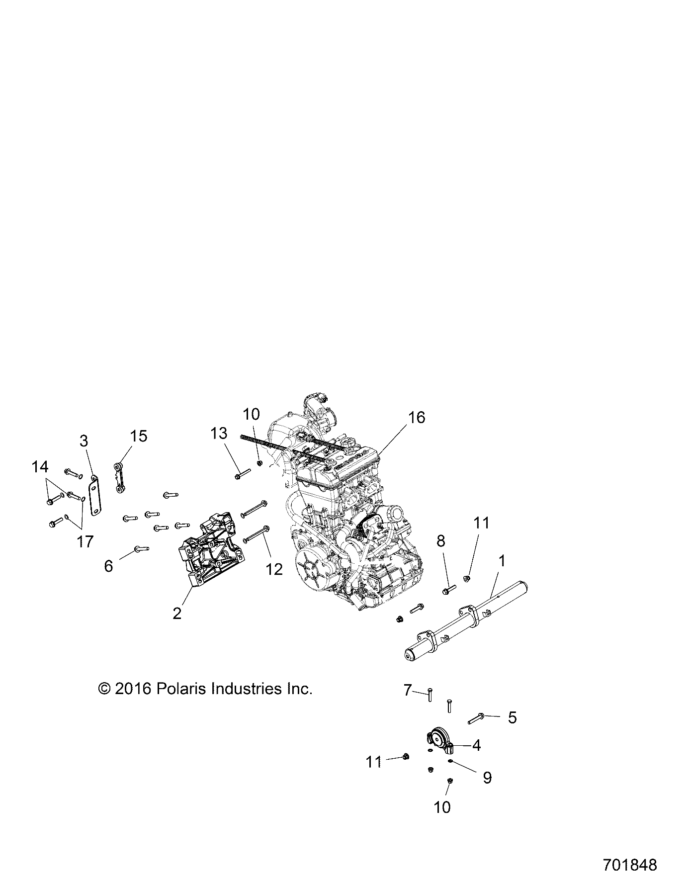 ENGINE, MOUNTING & LONG BLOCK - R18RVU99AS (701848)