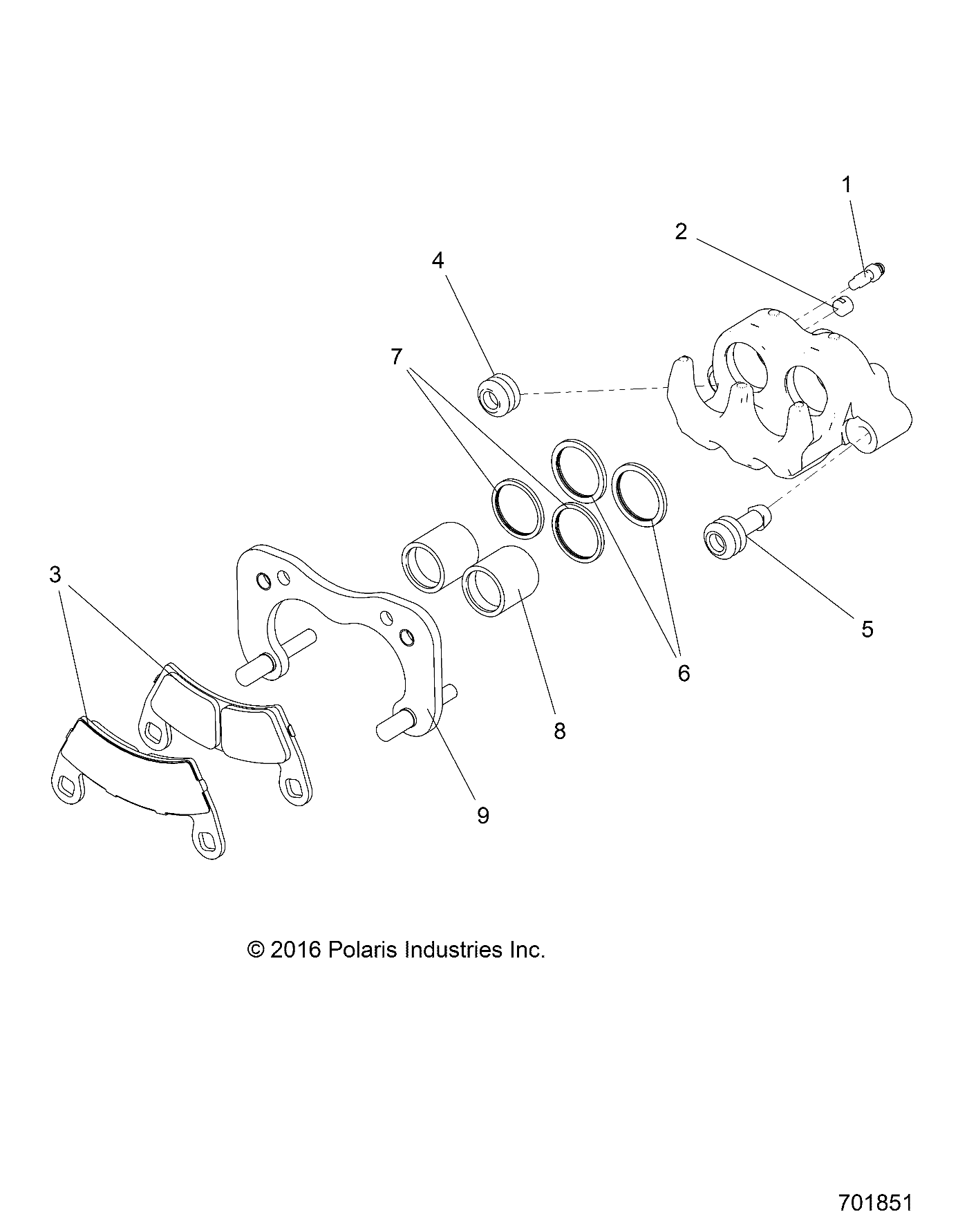 BRAKES, REAR CALIPER - R18RVAD1N1 (701851)