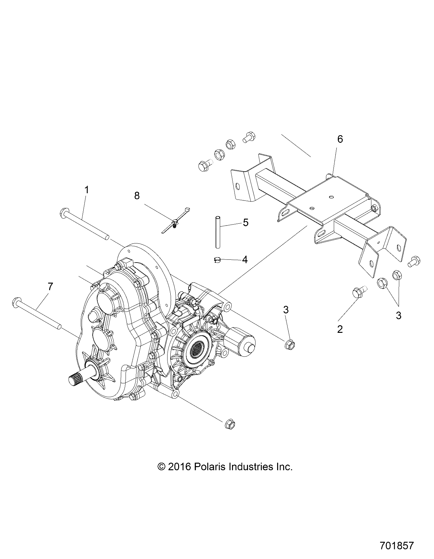 DRIVE TRAIN, MAIN GEARCASE MOUNTING - R20MAAE4G8/G9 (701857)