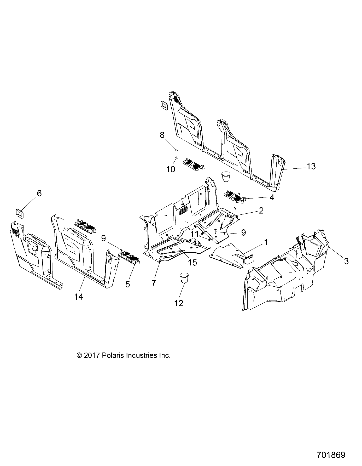 BODY, FLOOR and FENDERS - R18RNA57B1/B9/EBV (701869)