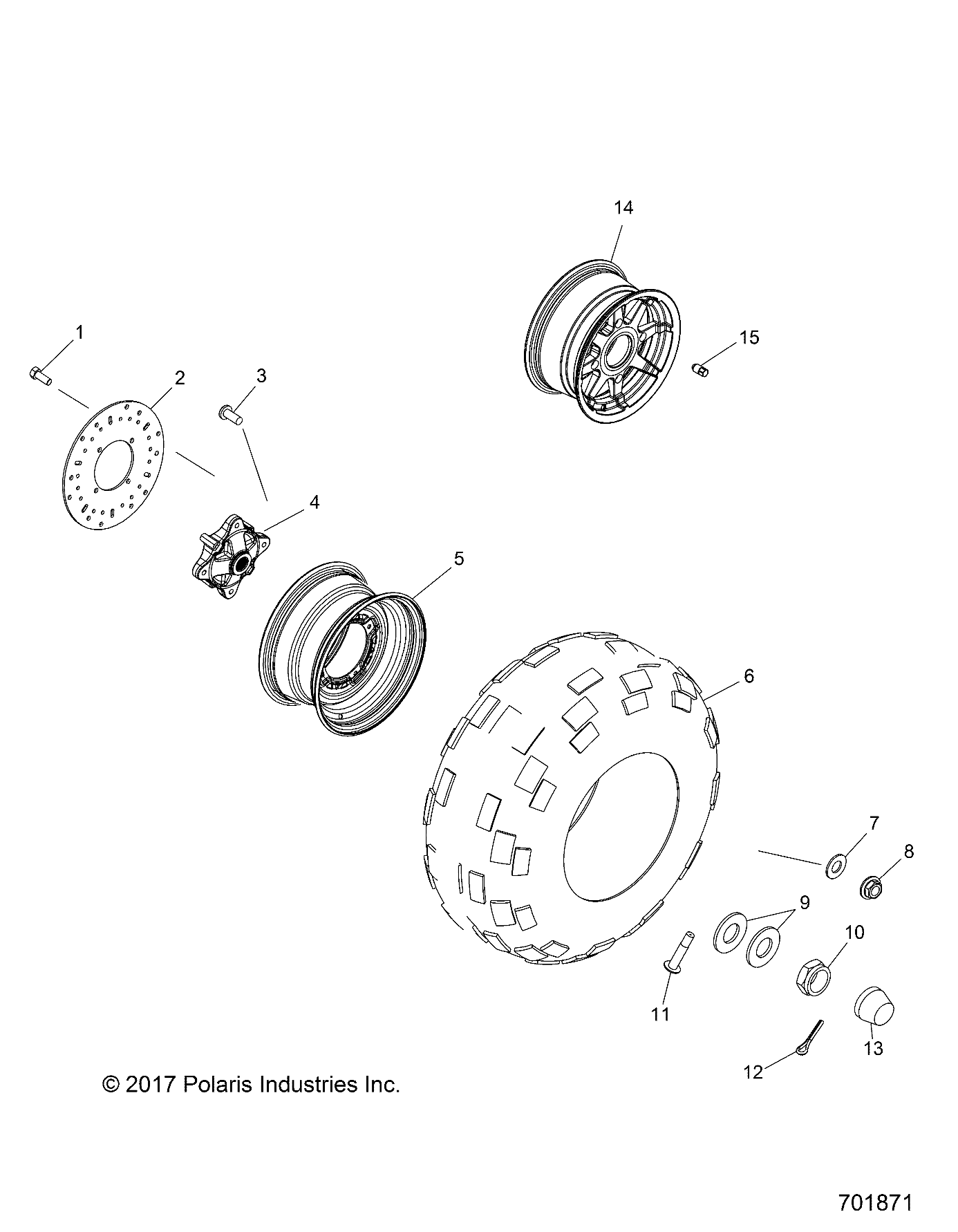 WHEELS, REAR - R20M4A57B1/B9/EBH (701871)