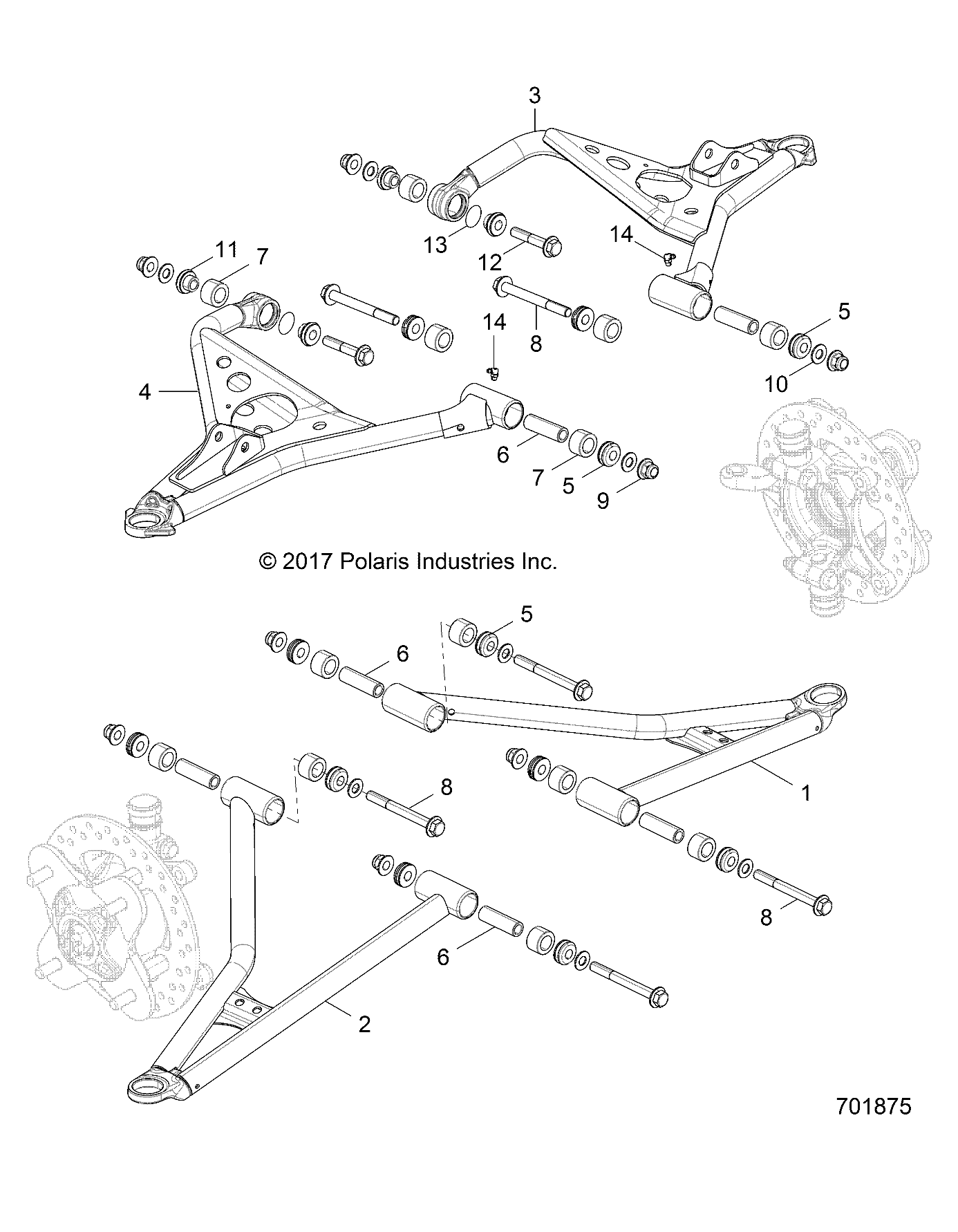 SUSPENSION, FRONT CONTROL ARMS - Z19VBE99AM/BM/LM (701875)