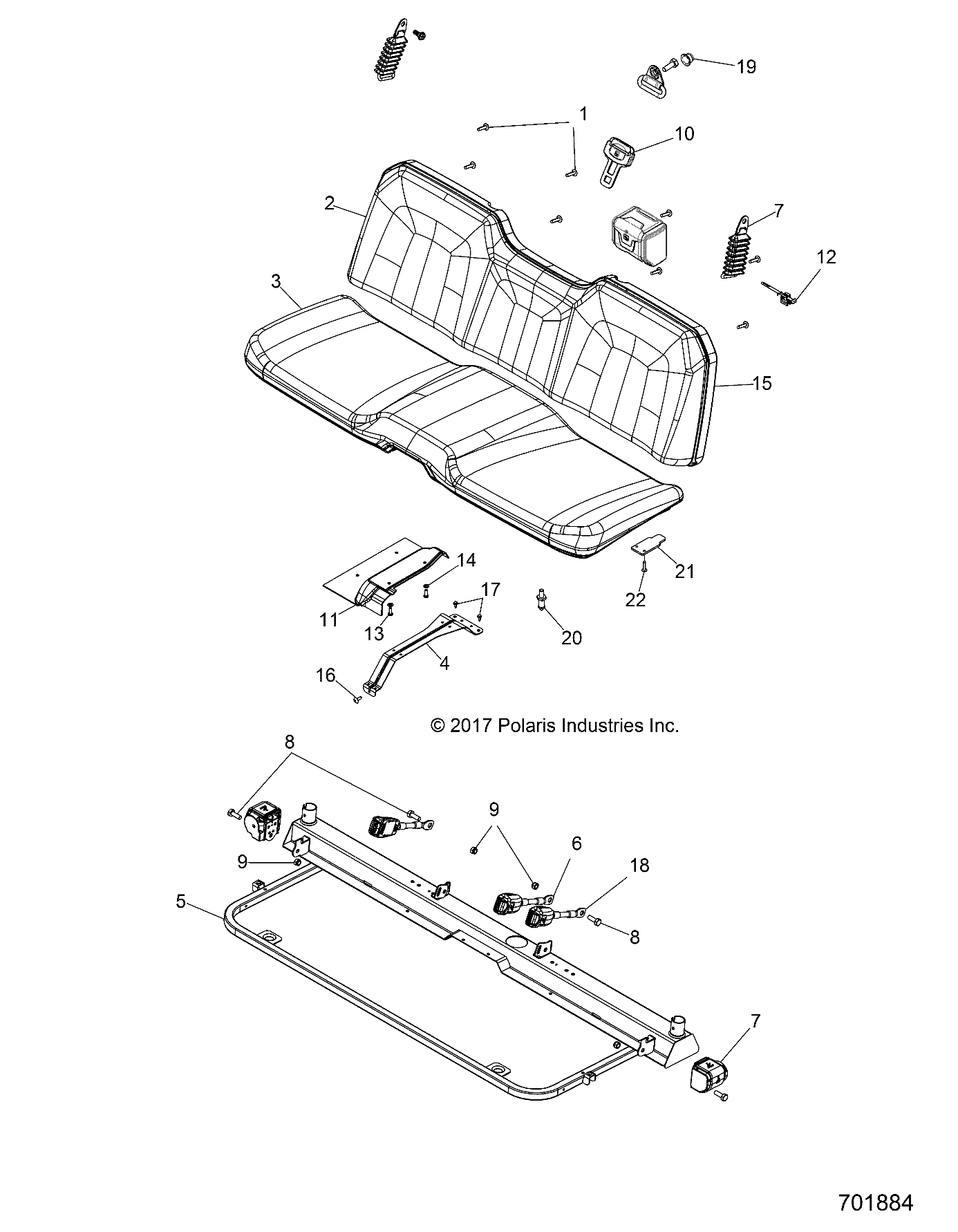 BODY, SEAT and BASE - R18RCA57A1/A4/B4/B1/N1 (701884)