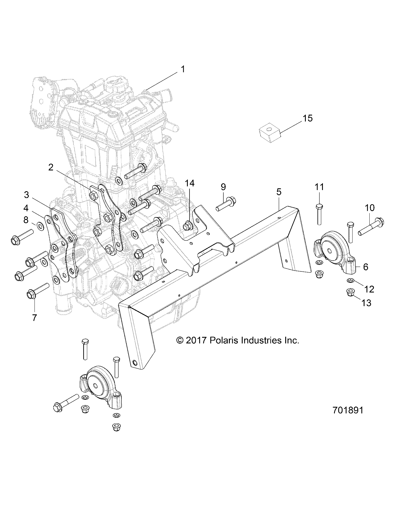 ENGINE, MOUNTING & LONG BLOCK - Z18VHA57B2 (701891)