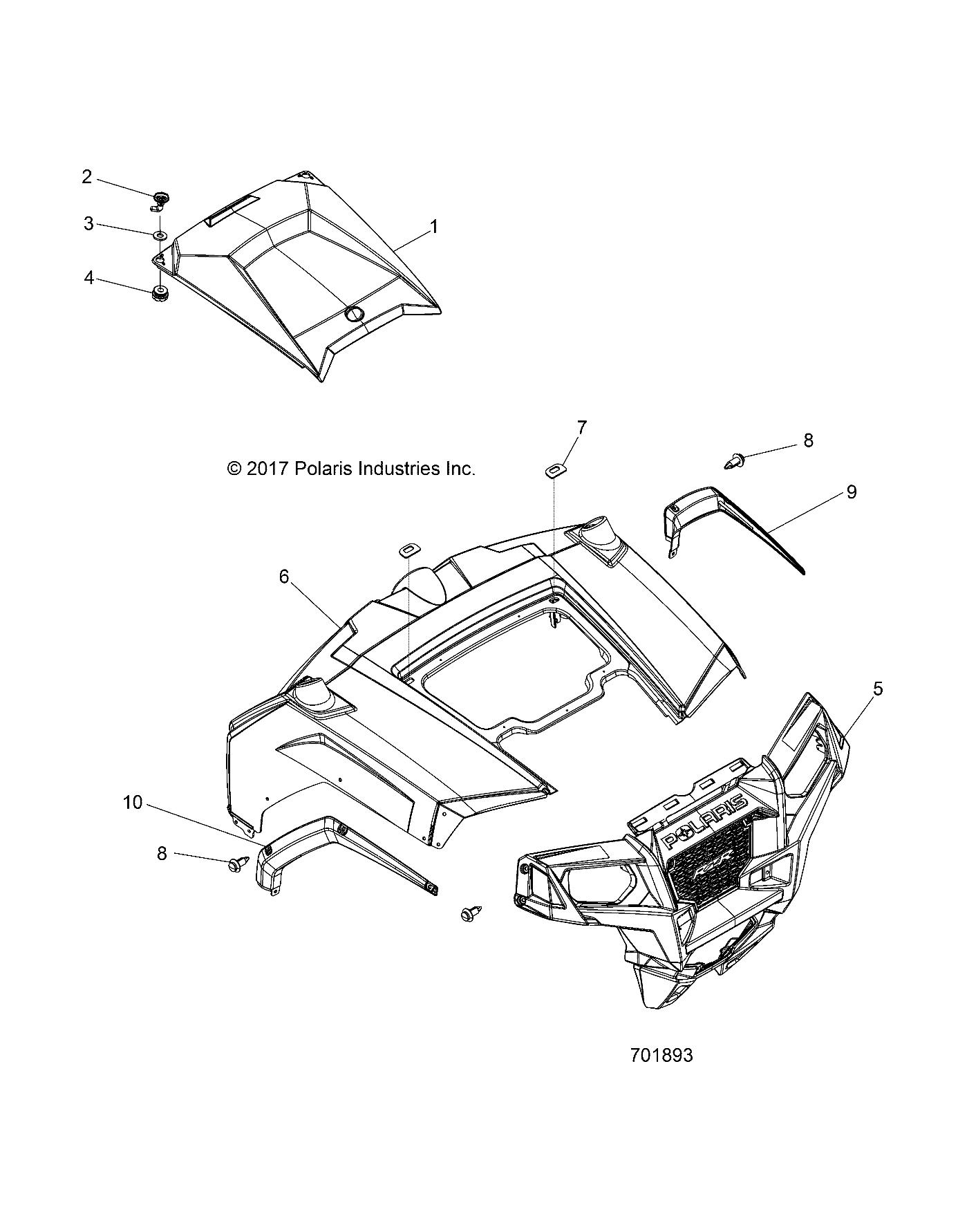 BODY, HOOD and FRONT BODY WORK - Z18VHA57B2 (701893)