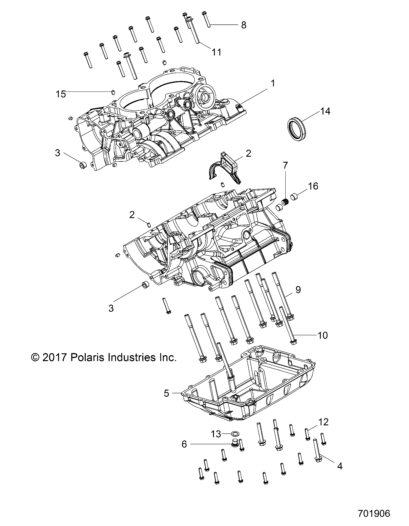 ENGINE, CRANKCASE - R19RVA87A1/B1/EA9/AH/B9/BH (701906)