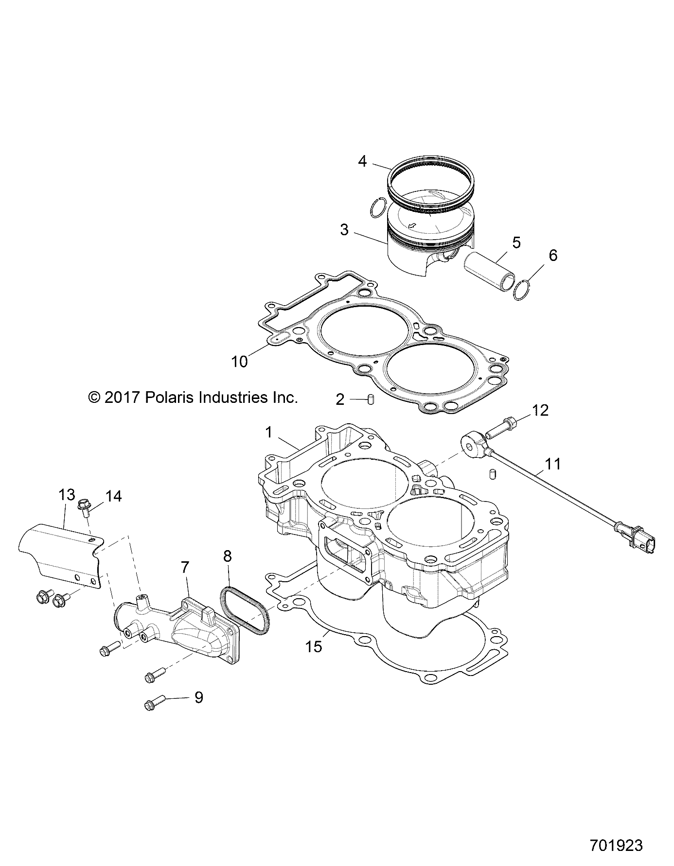 ENGINE, CYLINDER AND PISTON - Z18VEL92BK/BR/LK (701923)