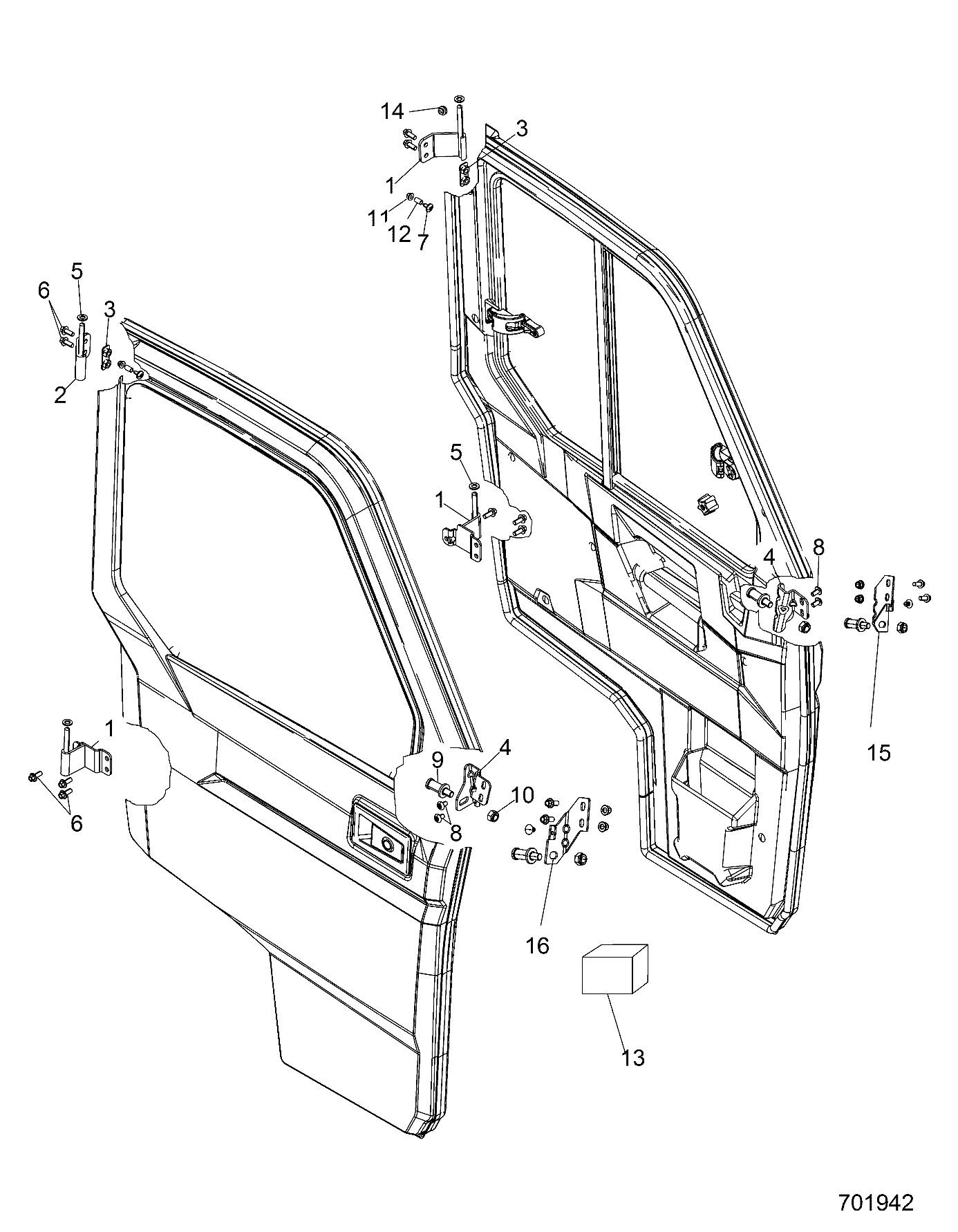 BODY, DOOR, FULL, MOUNTING - R18RVU99AS (701942)