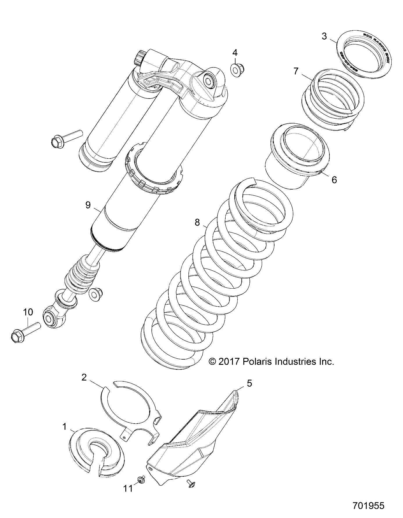 SUSPENSION, REAR SHOCK MOUNTING - Z18VFE92BS (701955)