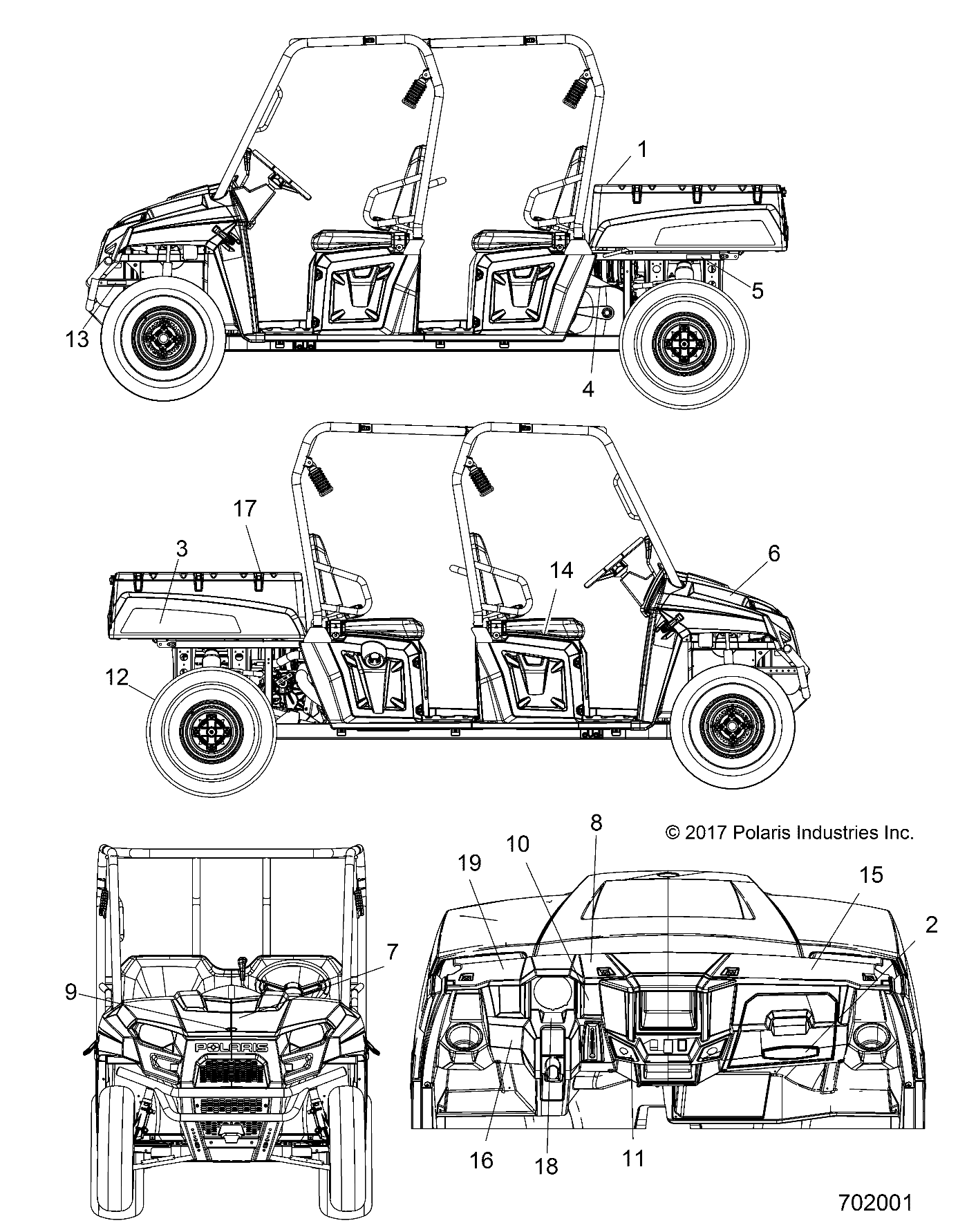 BODY, DECALS - R17RNA57A1/A9/EAM/NM (702001)