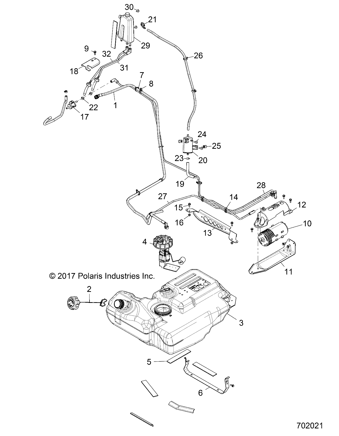 BODY, FUEL TANK - Z18VFE99BK/BJ/BW/K99BK (702021)