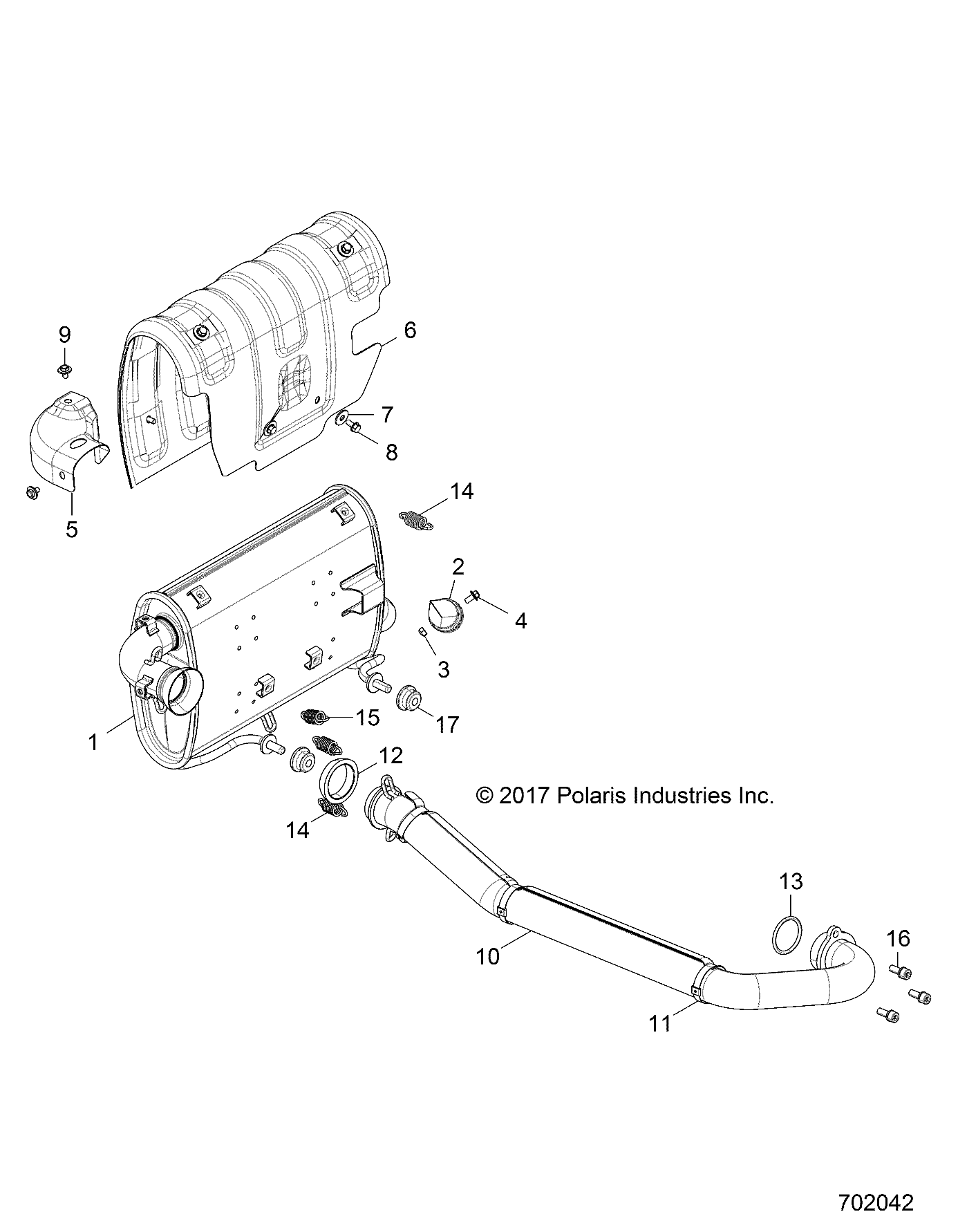 ENGINE, EXHAUST SYSTEM - Z18VHE57BV (702042)