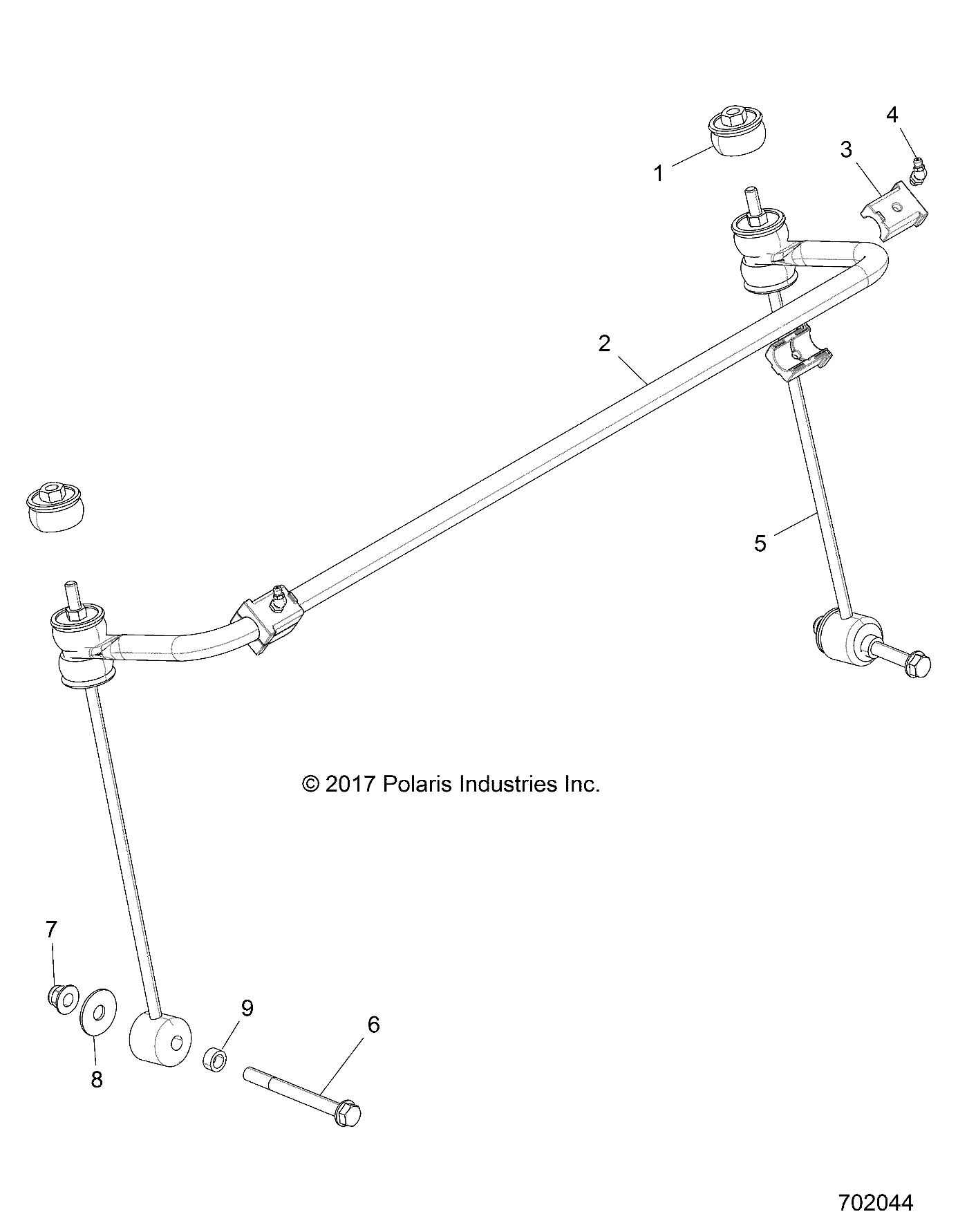 SUSPENSION, STABILIZER BAR, FRONT - Z18VHE57BV (702044)