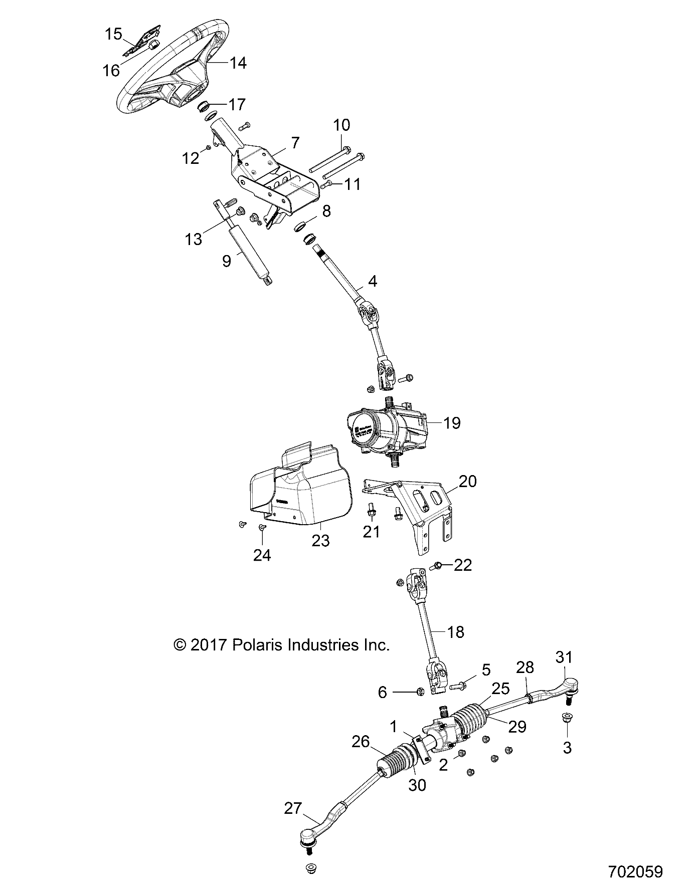 STEERING, POWER STEERING ASM. - Z19VBE87AG/AK/LG (702059)