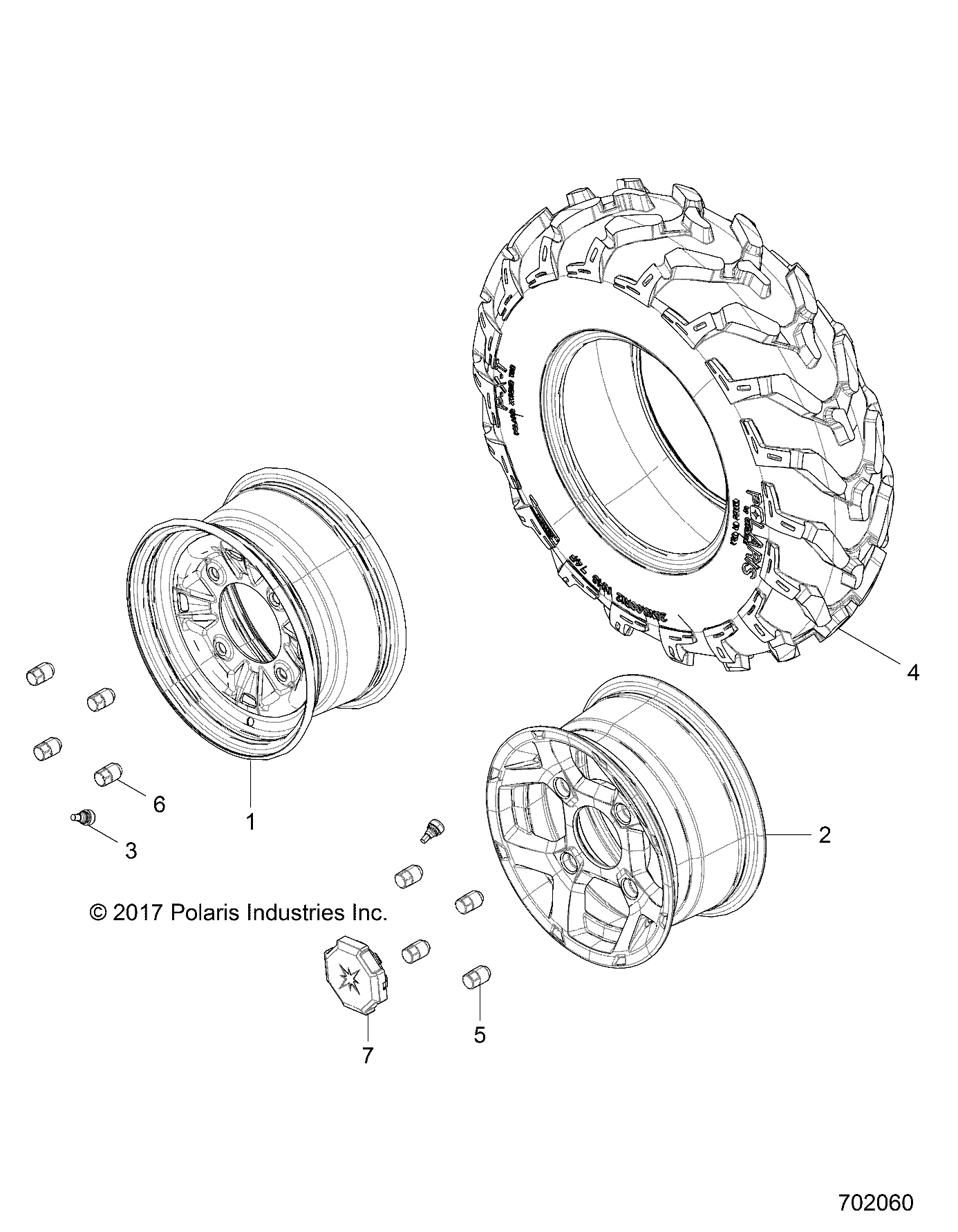 WHEELS, FRONT - Z18VAA87B2/E87BM/BW (702060)