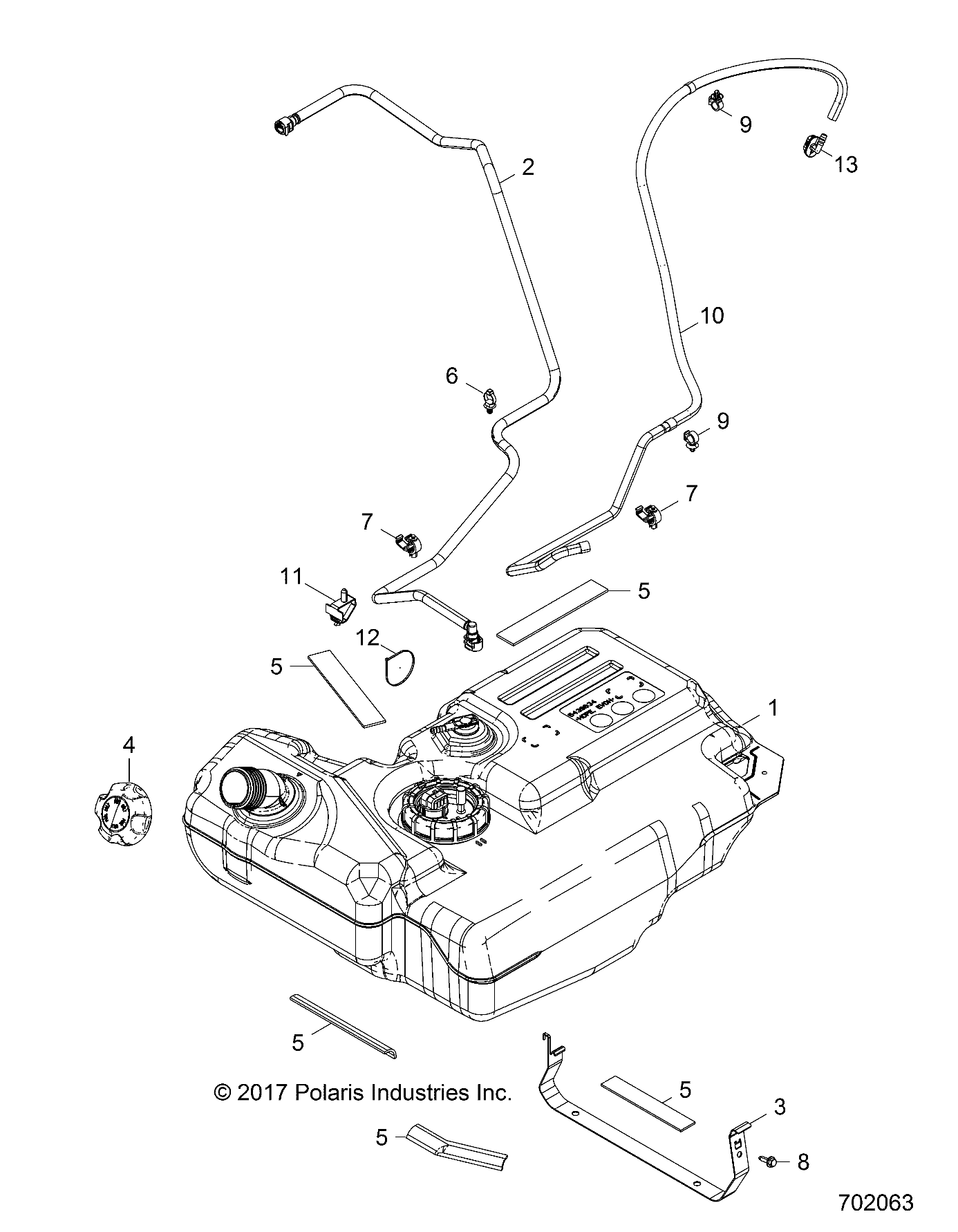 BODY, FUEL TANK - Z18VBA87B2/E87BK/BU/LK/BR (702063)