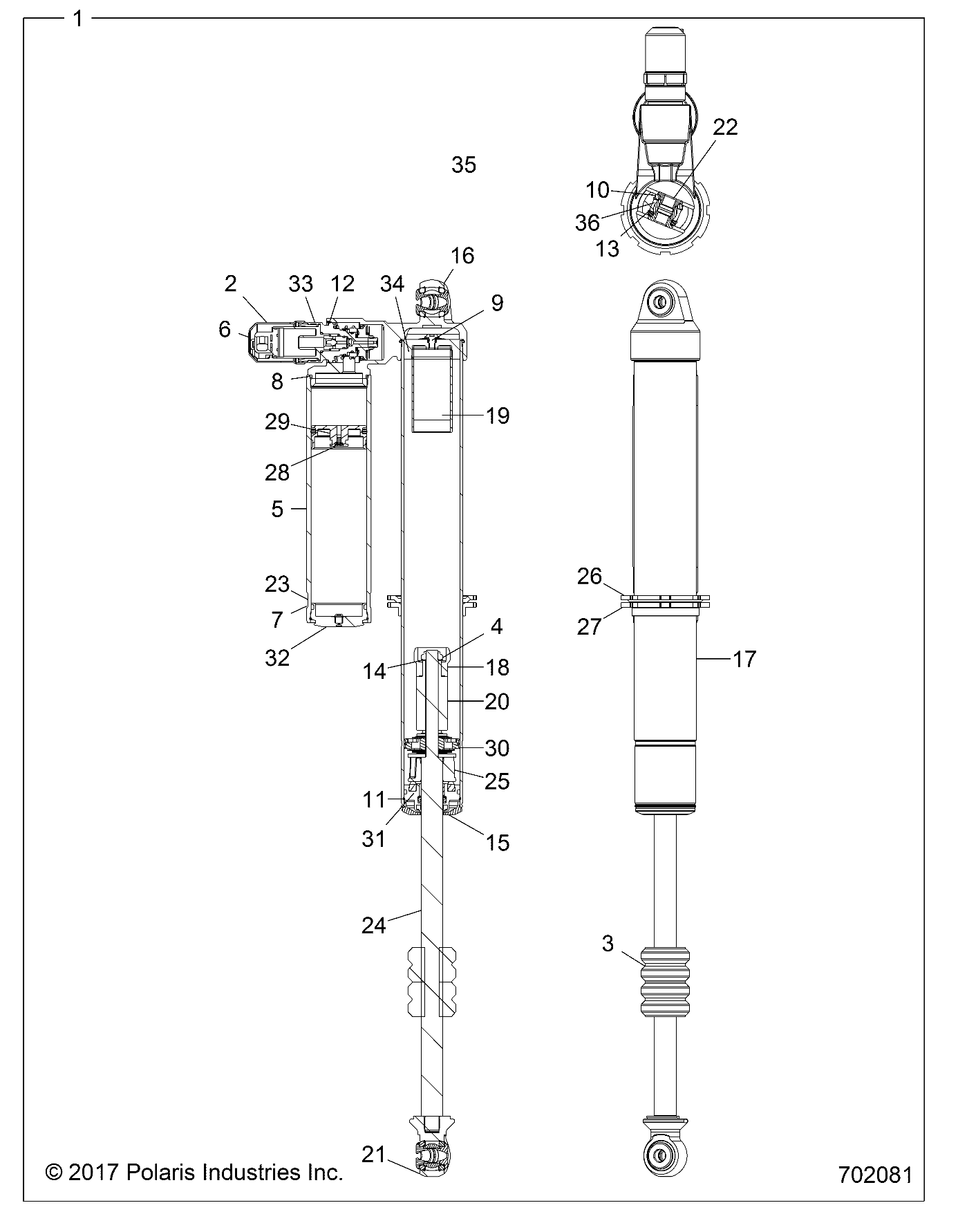 SUSPENSION, REAR SHOCK (TO 2/12/2018) - Z18VDL92NK (702081)