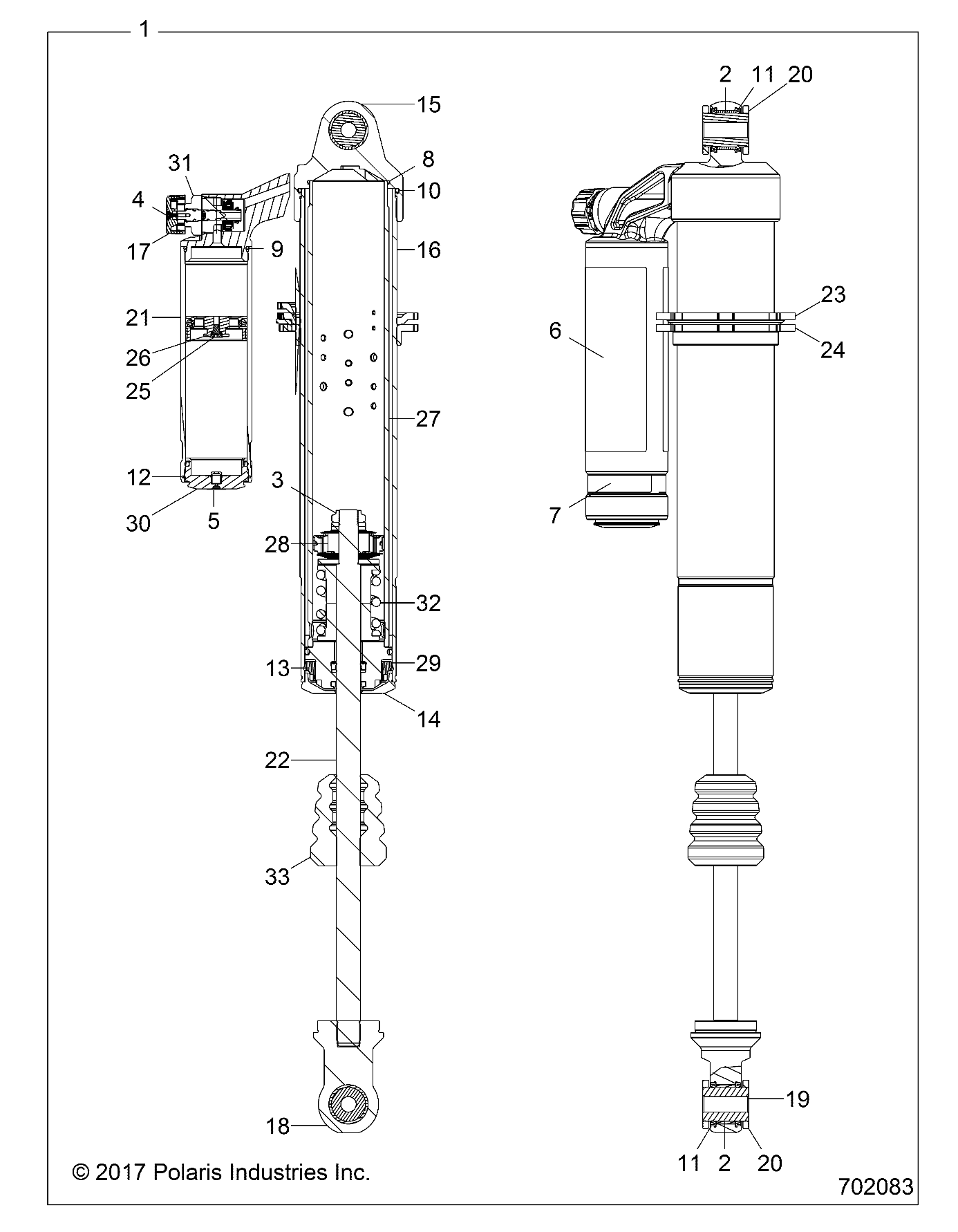 SUSPENSION, FRONT SHOCK - Z18VDE92LS (702083)