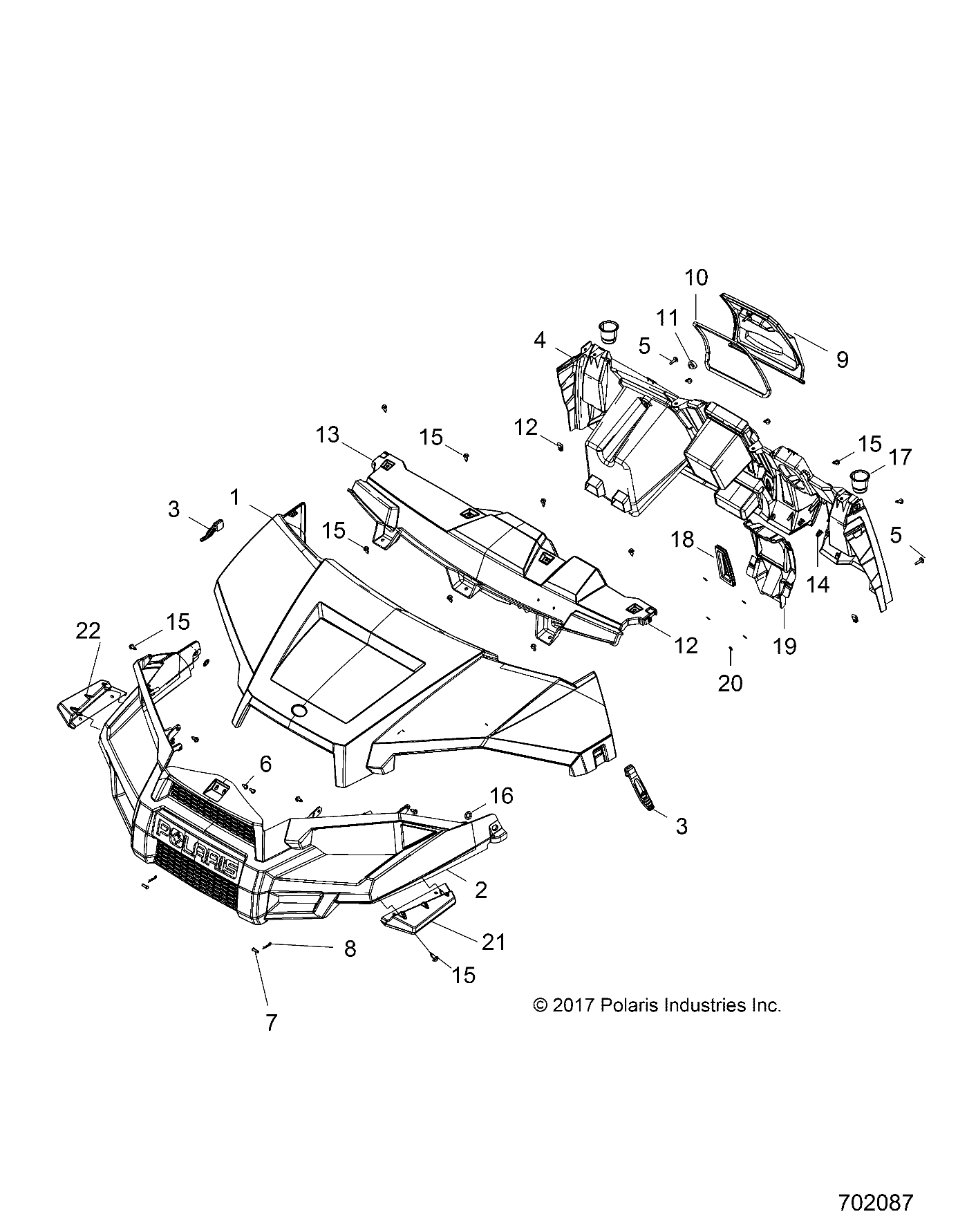 BODY, HOOD, DASH ,GRILL and FRONT FENDERS - R19RMA57F1/S57C1/F1 (702087)