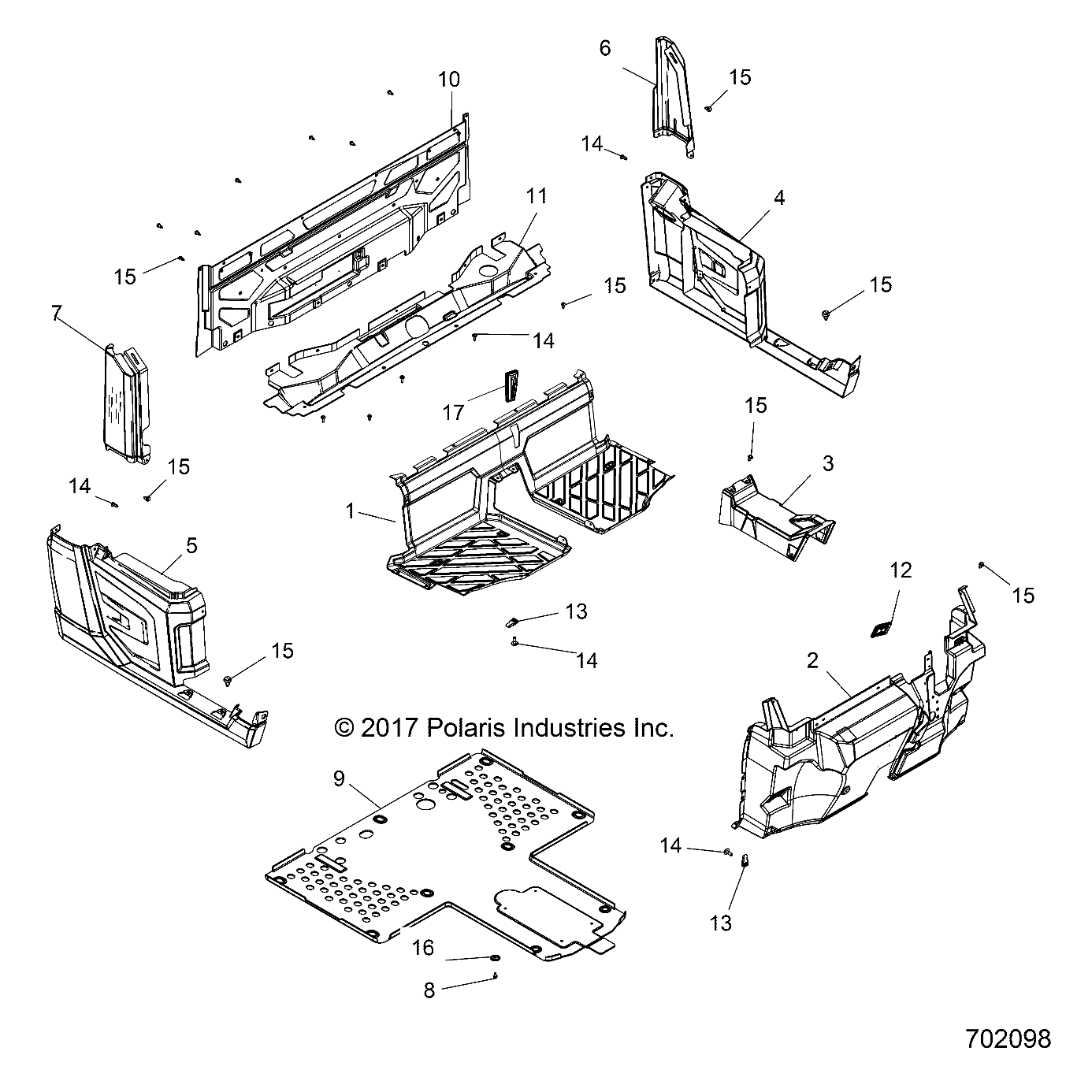 BODY, FLOOR and FENDERS - R18RTE87F1/S87C1/F1 (702098)