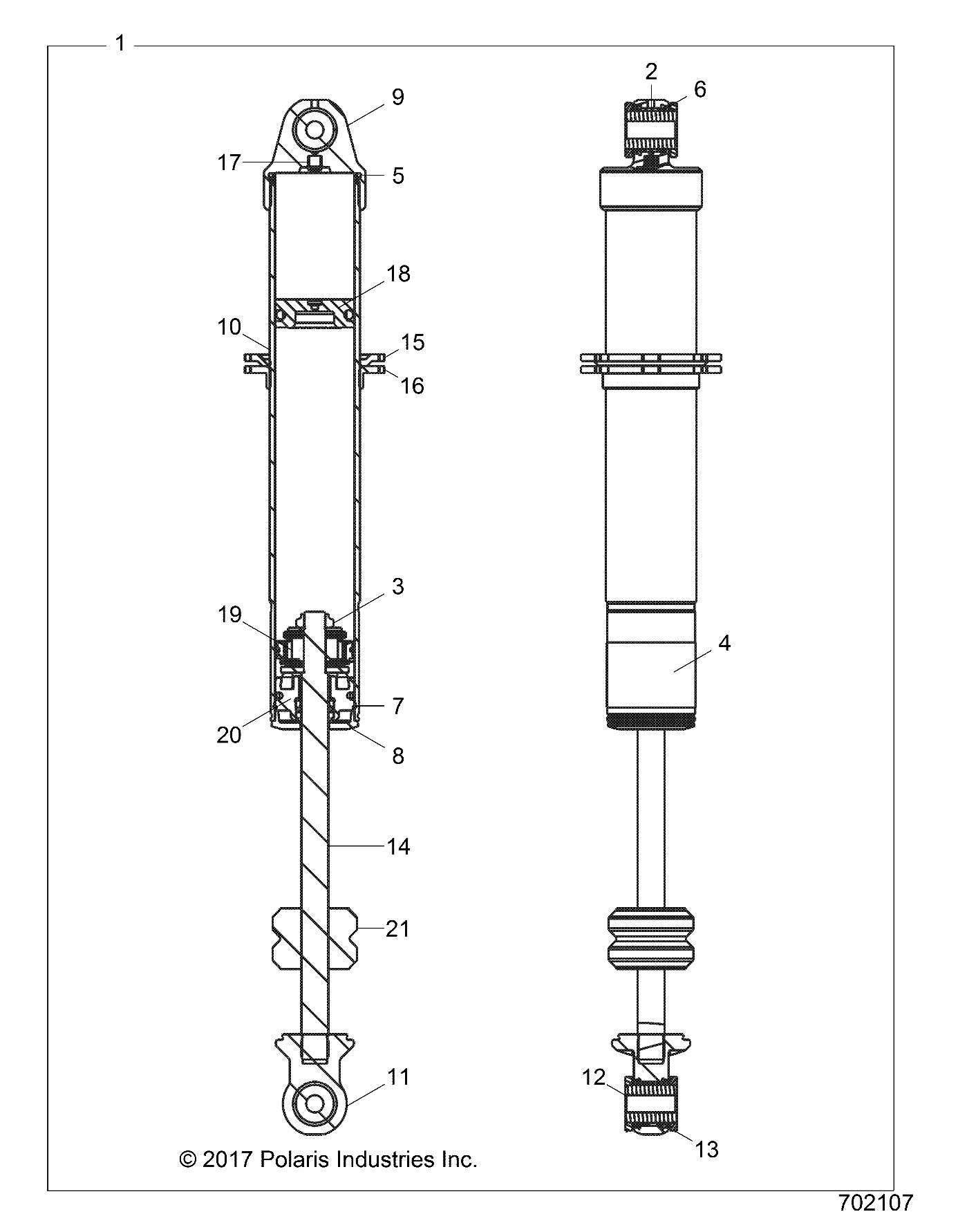 SUSPENSION, REAR SHOCK INTERNALS - Z20ASA87B2  (702107)