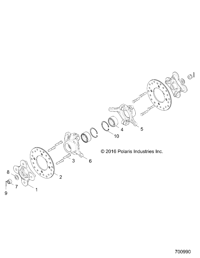 SUSPENSION, FRONT CARRIER AND HUB - Z19VPL92AK/BK/AR/BR/AM/BM (702134)