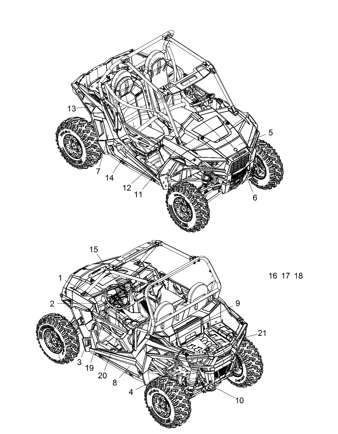 BODY, DECALS - Z18VBE87F2/S87C2/CU (702157)