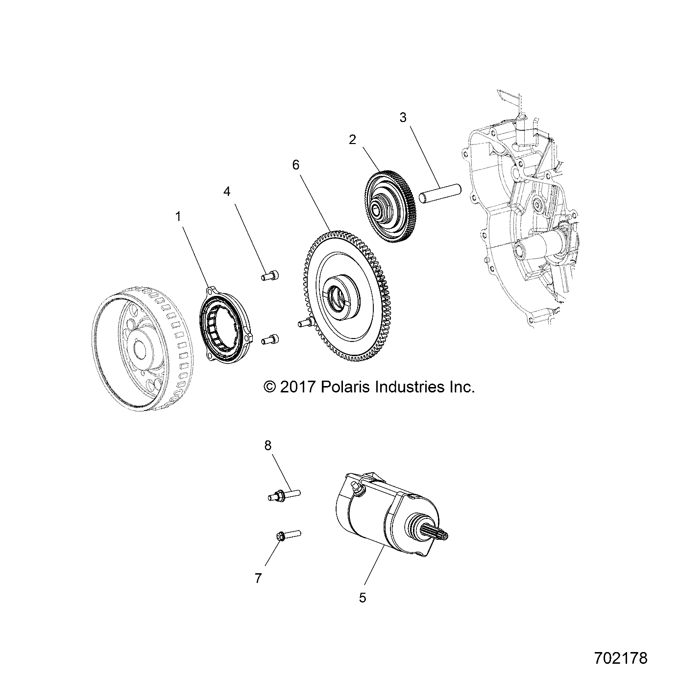 ENGINE, STARTER and DRIVE - Z16VBE99AK/AW/AB (702178)