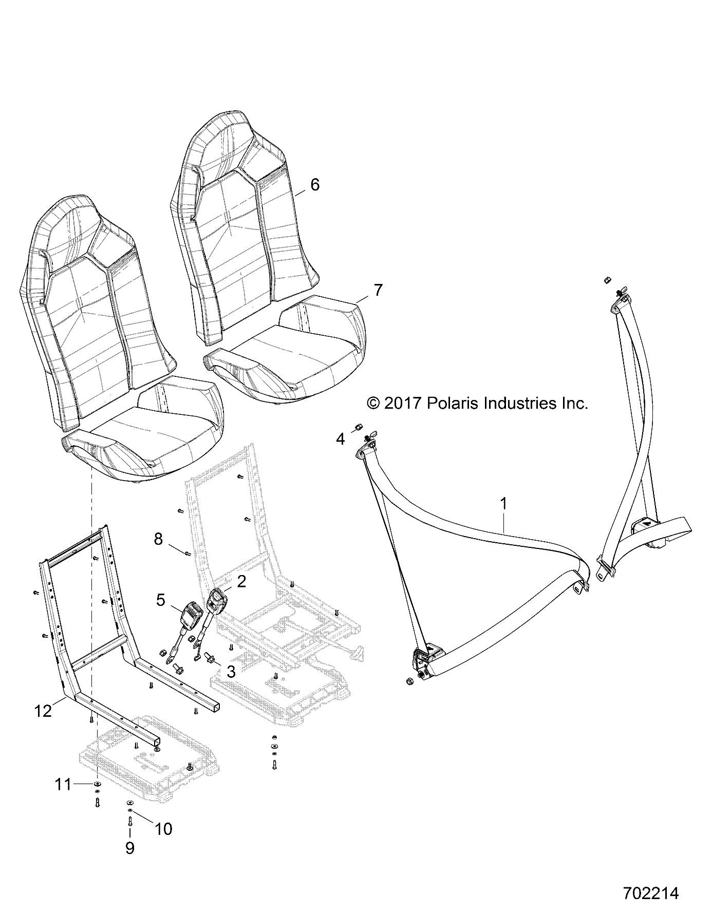 BODY, SEAT BELT AND MOUNTING - Z18VAS87CM (702214)