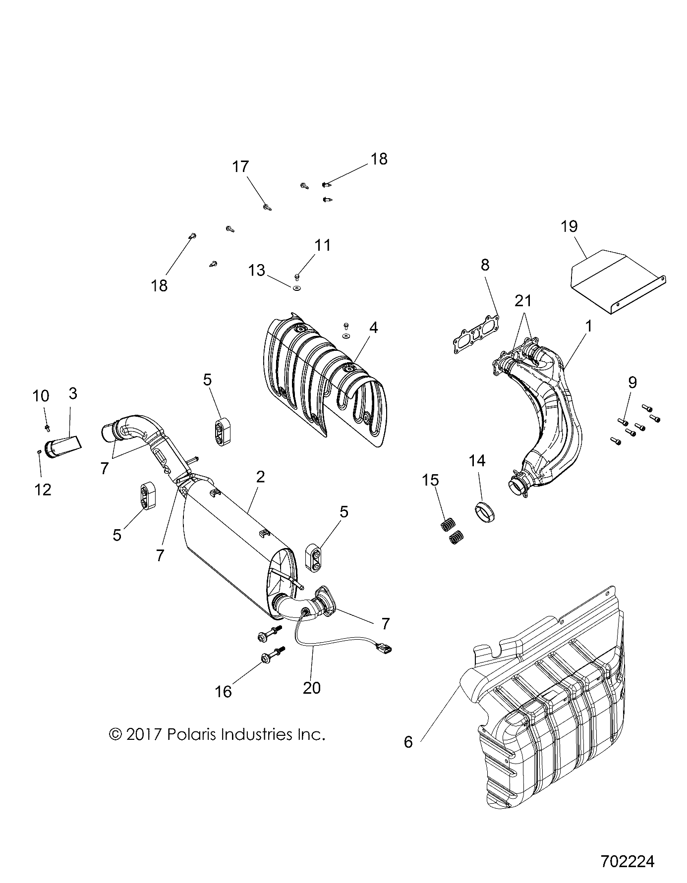 ENGINE, EXHAUST - R18RVE99NX  (702224)