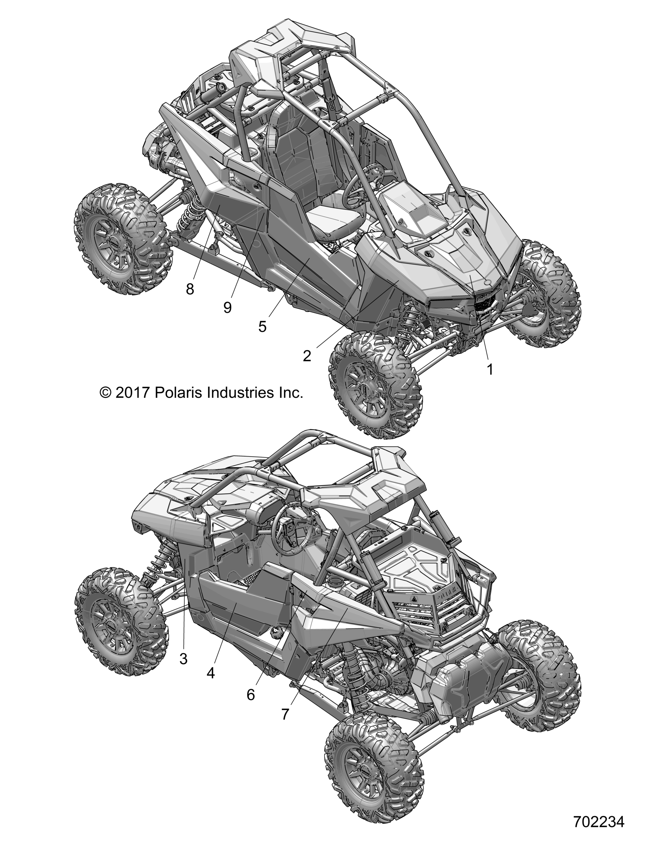 BODY, DECAL GRAPHIC - Z20S1E99AG/AK/BG/BK (702234)