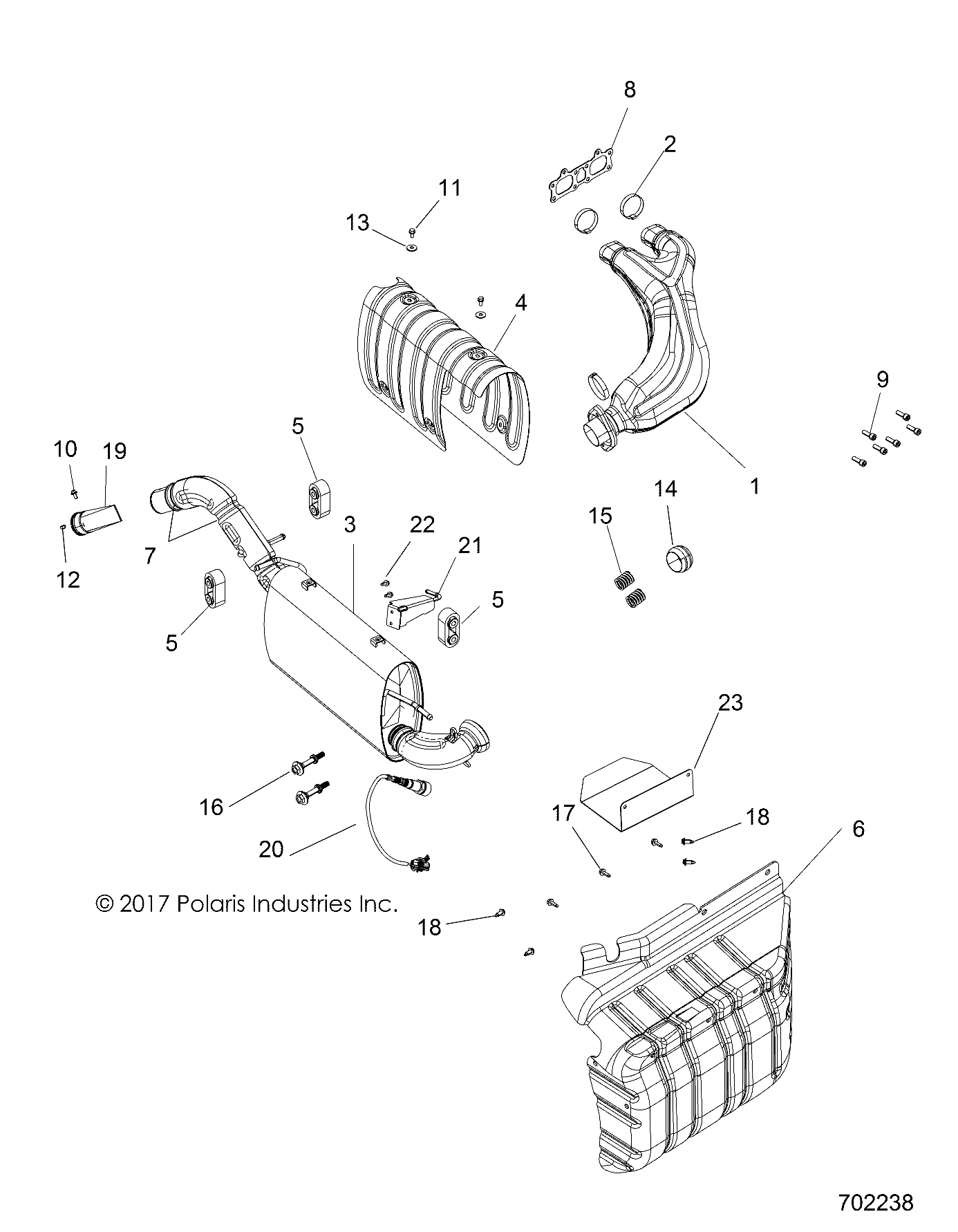 ENGINE, EXHAUST - R18RVA87A1/B1/E87A9/B9 (702238)