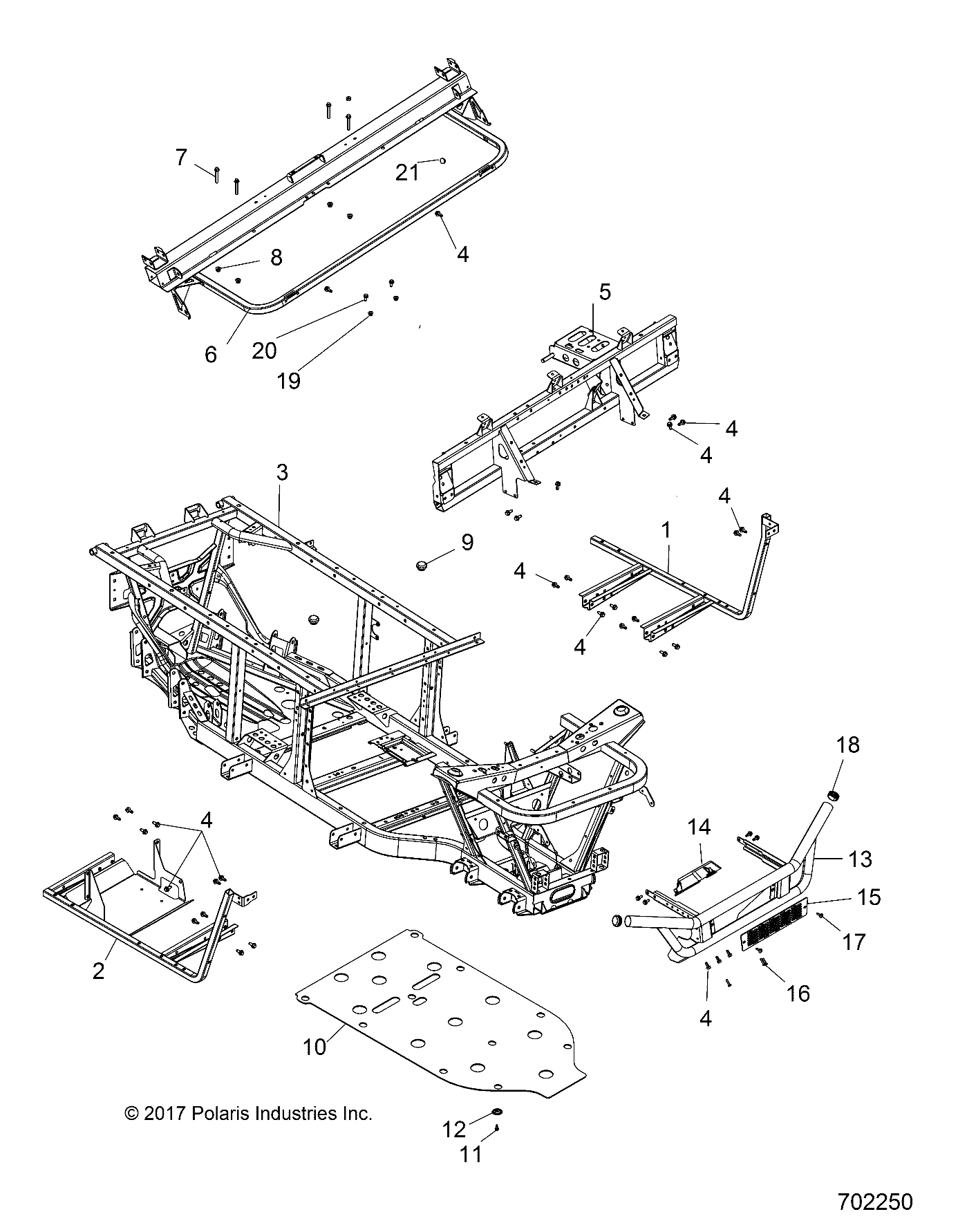 CHASSIS, FRAME and FRONT BUMPER - R18RMA50B4/B1 (702250)