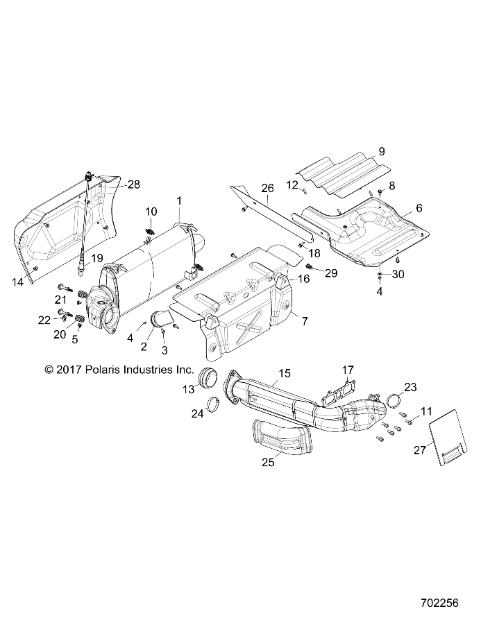 ENGINE, EXHAUST SYSTEM - Z18VFE99AK/AJ/AW/BK/BJ/BW/LW/K99AK/BK/M99AL (702256)