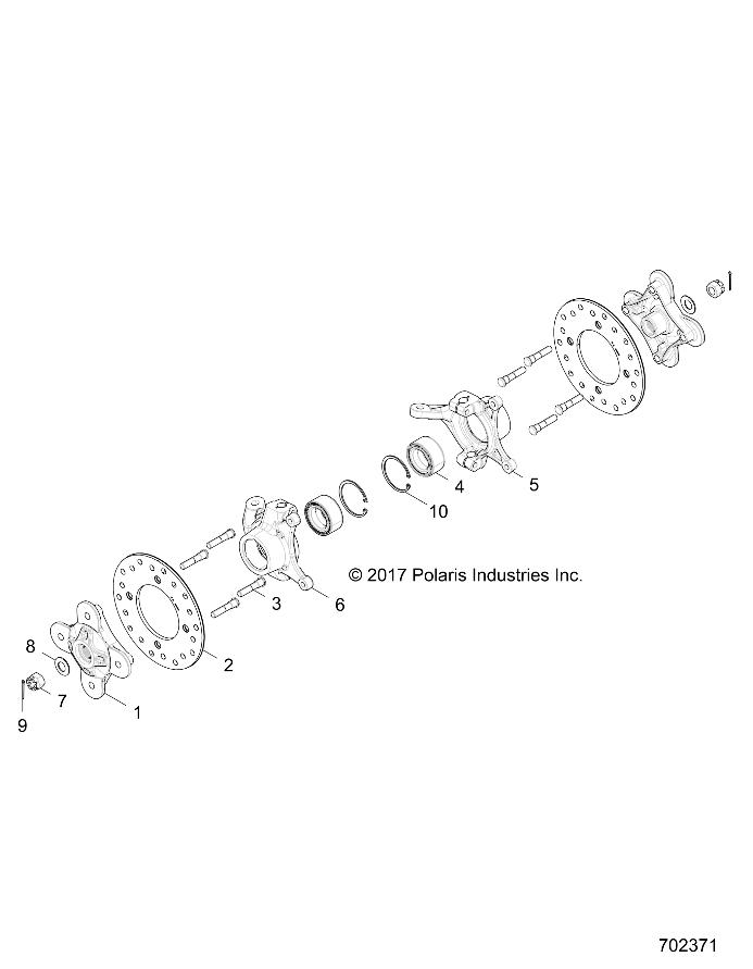 SUSPENSION, FRONT CARRIER AND HUB - Z18VDE92NB/NU/LNK (702371)