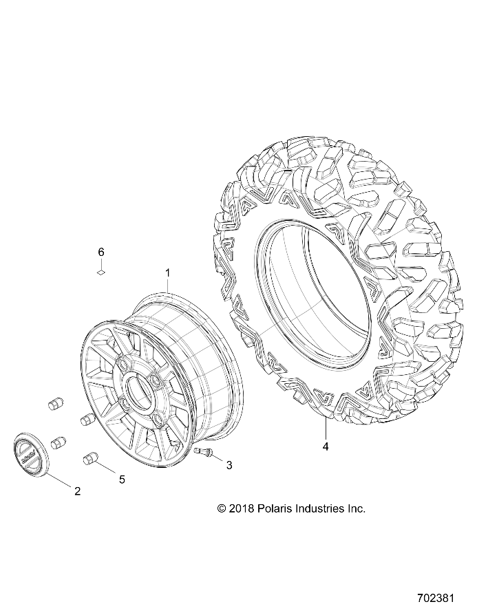 WHEELS, FRONT - Z18VEL92BK/BR/LK (702381)