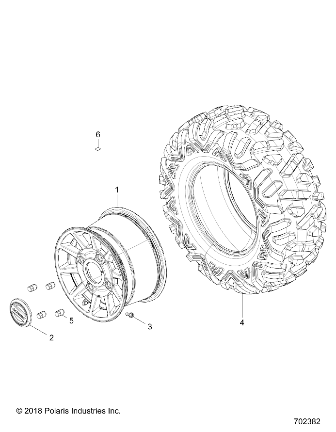 WHEELS, REAR - Z18VEL92BK/BR/LK (702382)